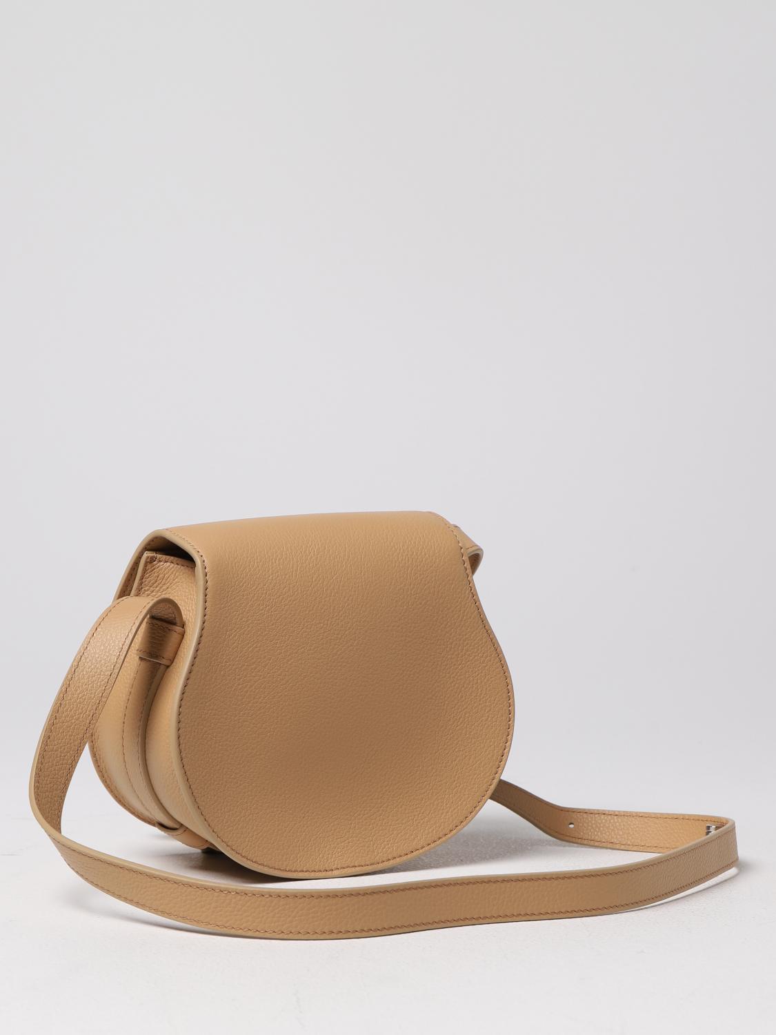 CHLOÉ BORSA MINI: Borsa Marcie Chloé in pelle a grana, Nocciola - Img 2