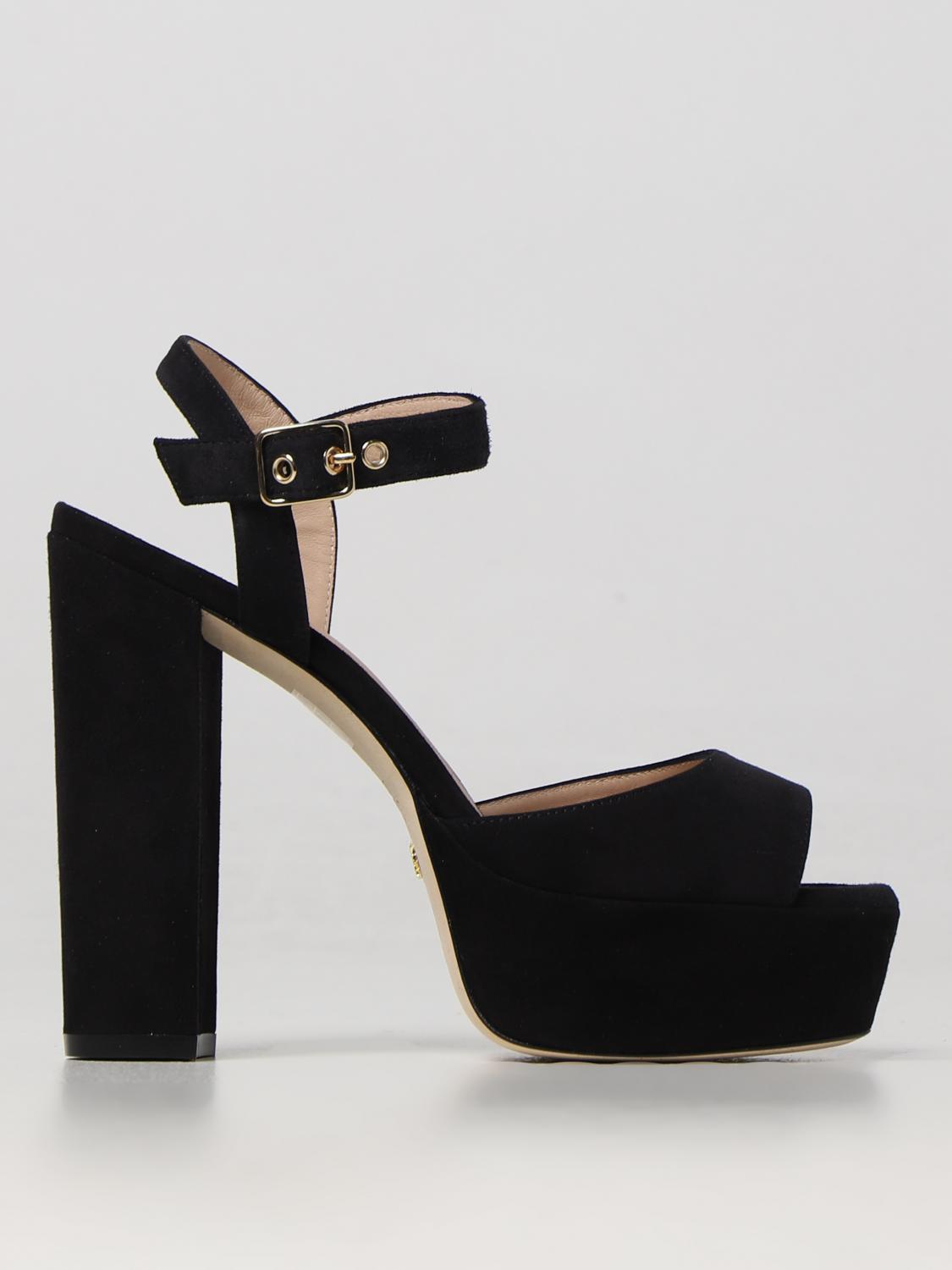 STUART WEITZMAN SANDALEN MIT ABSATZ: Flache sandalen damen Stuart Weitzman, Schwarz - Img 1