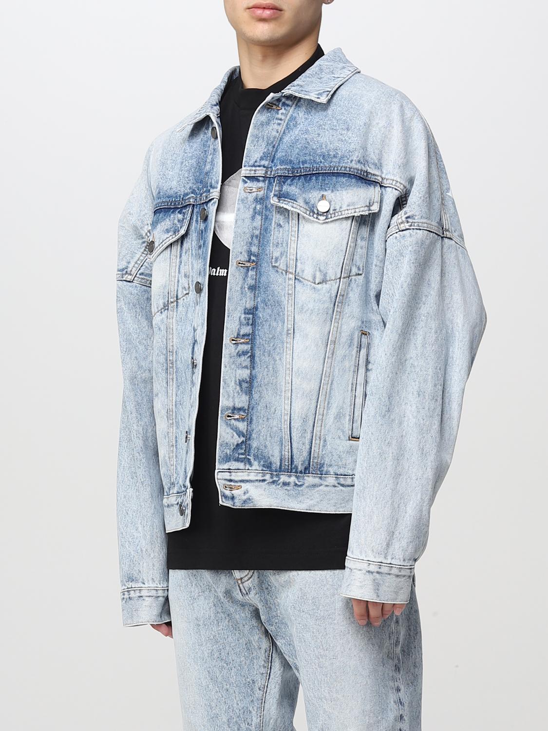 PALM ANGELS JACKET: Jacket men Palm Angels, Blue - Img 4