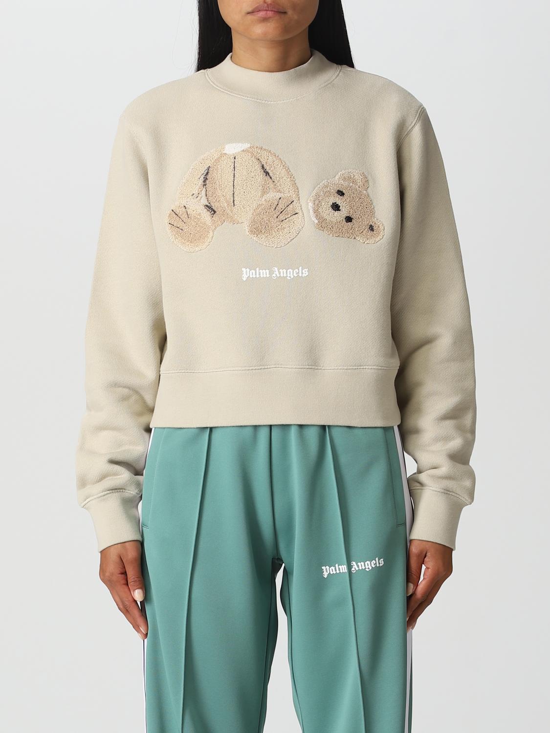 PALM ANGELS SUDADERA: Sudadera mujer Palm Angels, Beige - Img 1