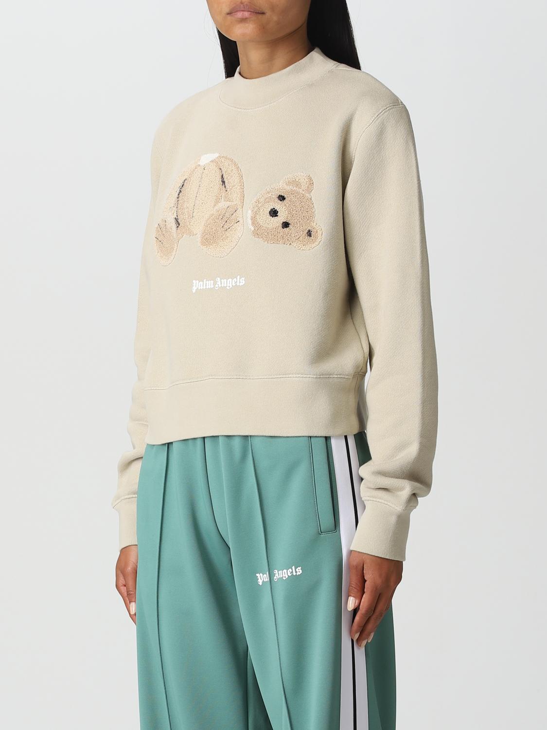 PALM ANGELS SUDADERA: Sudadera mujer Palm Angels, Beige - Img 4