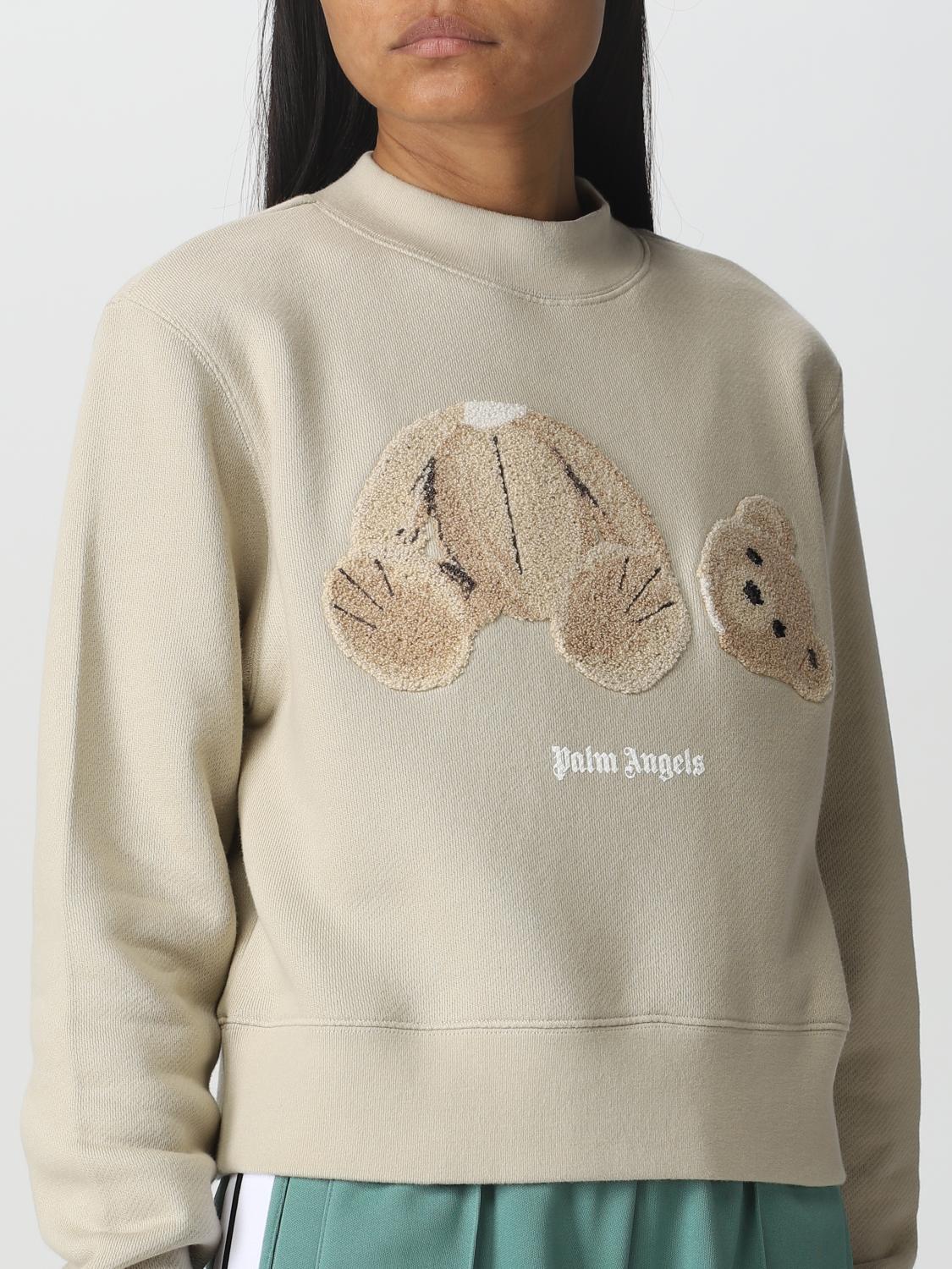PALM ANGELS SUDADERA: Sudadera mujer Palm Angels, Beige - Img 5