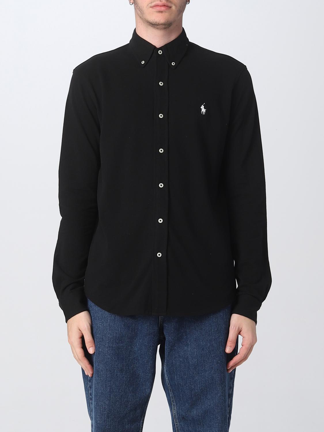 POLO RALPH LAUREN CAMICIA: Camicia Polo Ralph Lauren in misto cotone, Nero - Img 1