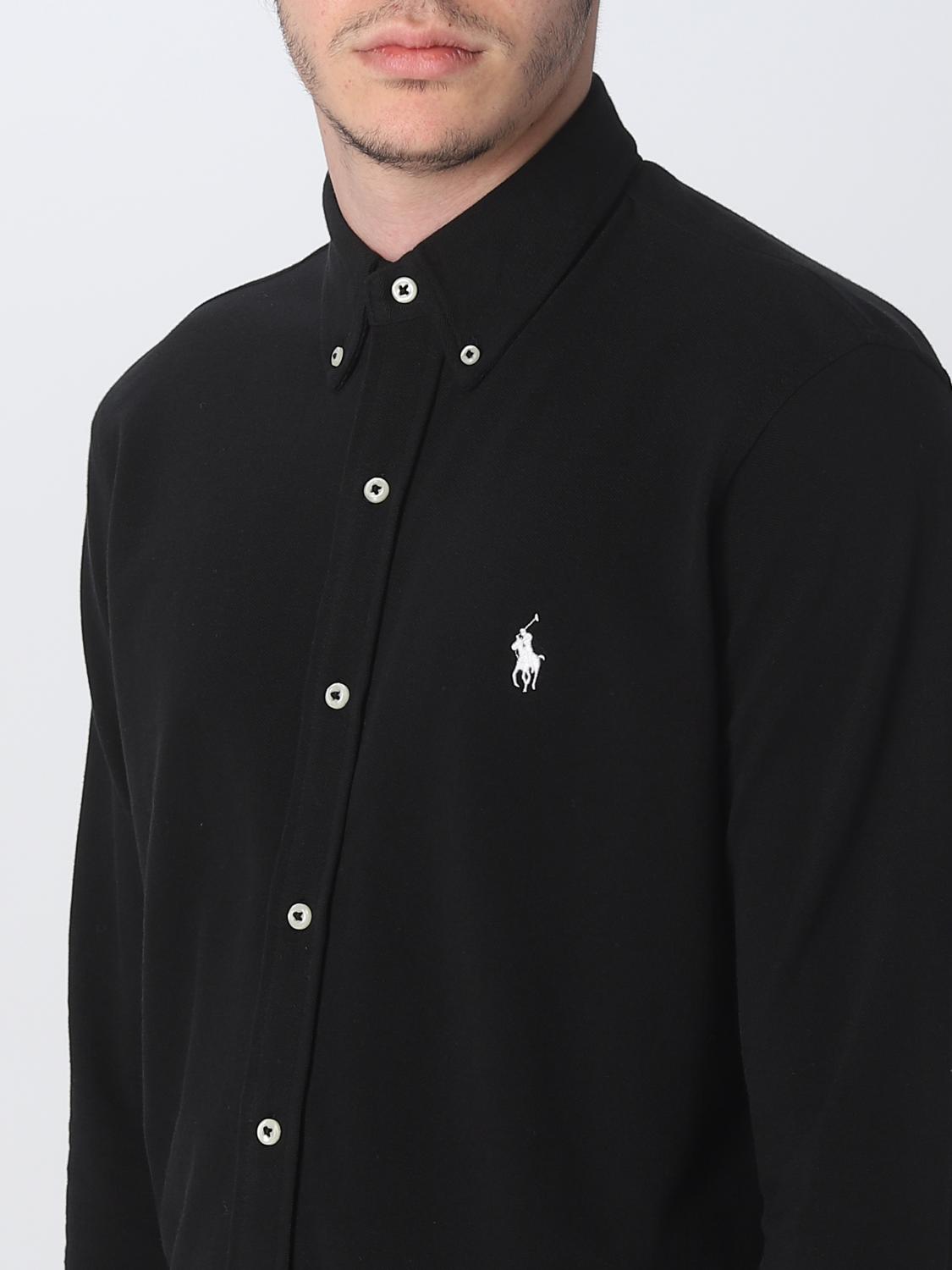 POLO RALPH LAUREN CAMICIA: Camicia Polo Ralph Lauren in misto cotone, Nero - Img 3