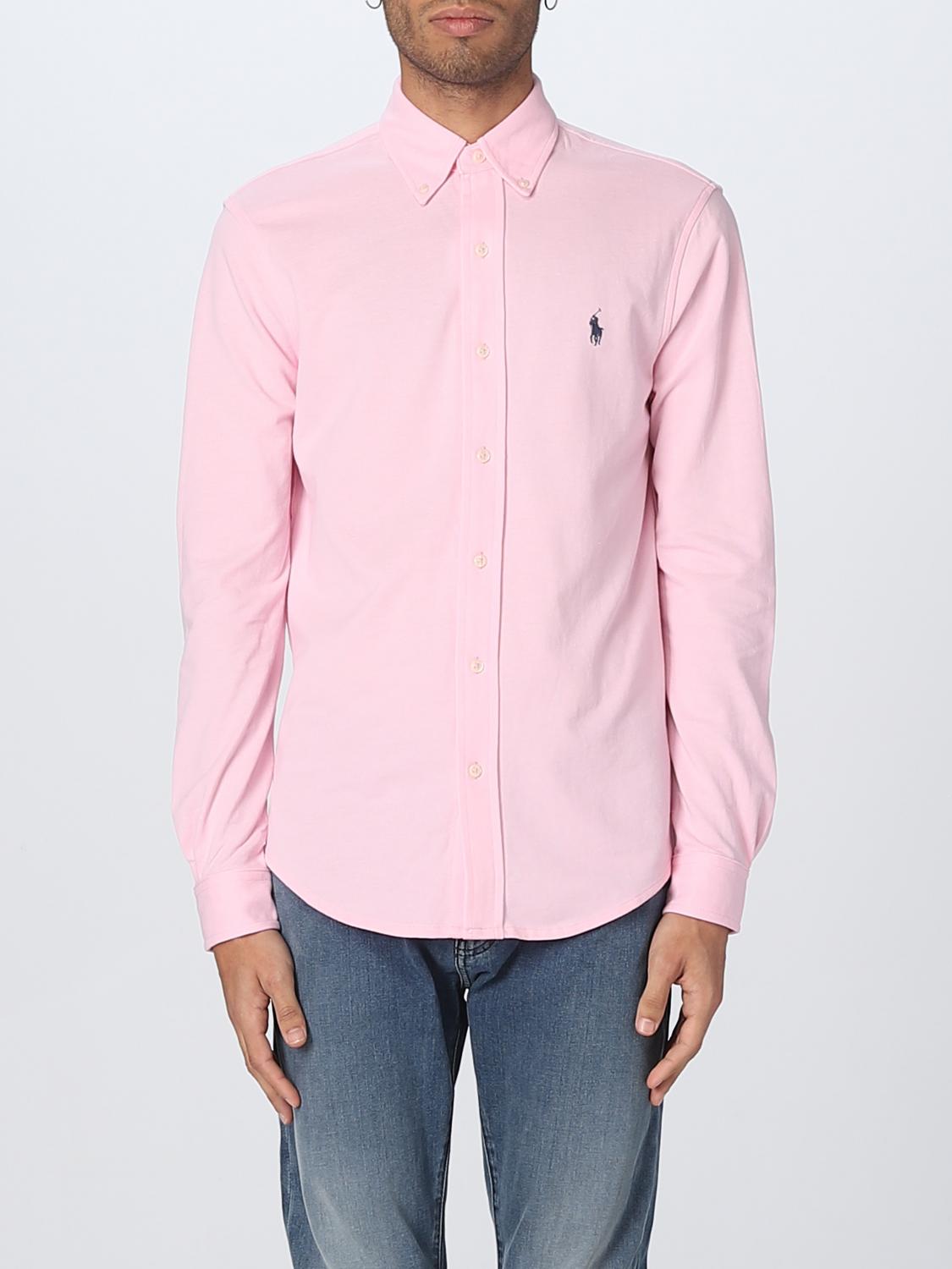 POLO RALPH LAUREN CAMICIA: Camicia Polo Ralph Lauren in misto cotone, Rosa - Img 1
