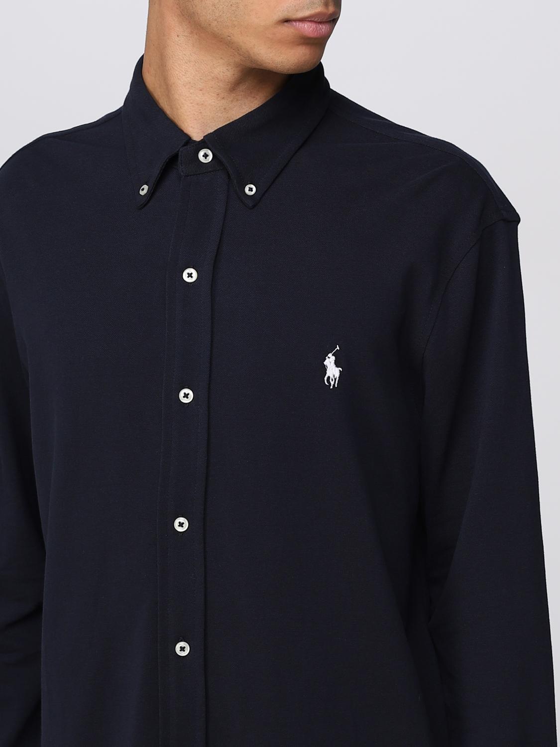 POLO RALPH LAUREN CAMICIA: Camicia Polo Ralph Lauren in misto cotone, Blue Navy - Img 3