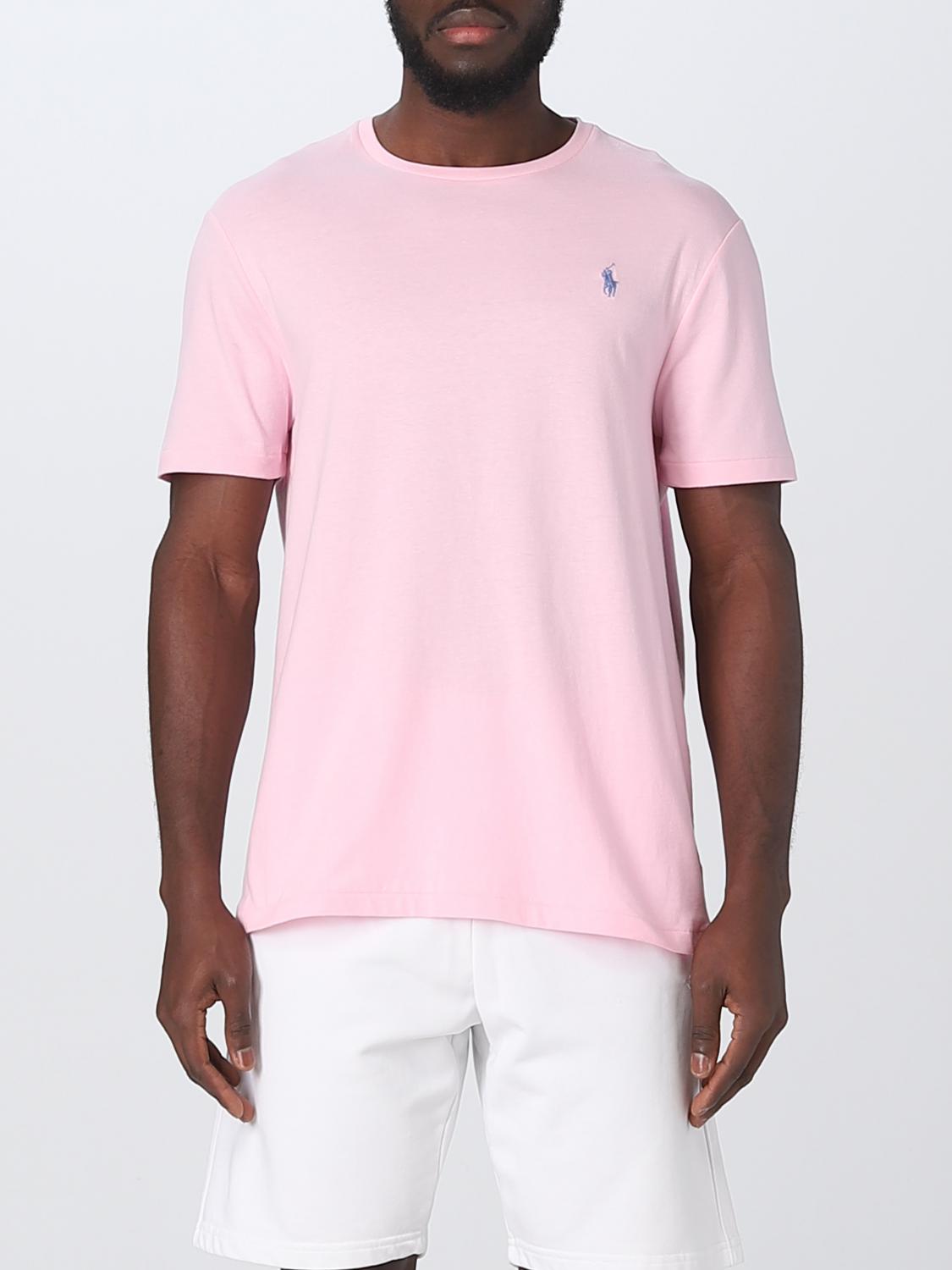 Tシャツ・カットソー POLO RALPH LAUREN Men T-shirt Pink 710671438 405 POLO RALPH LAUREN Men T-shirt Pink 710671438 405