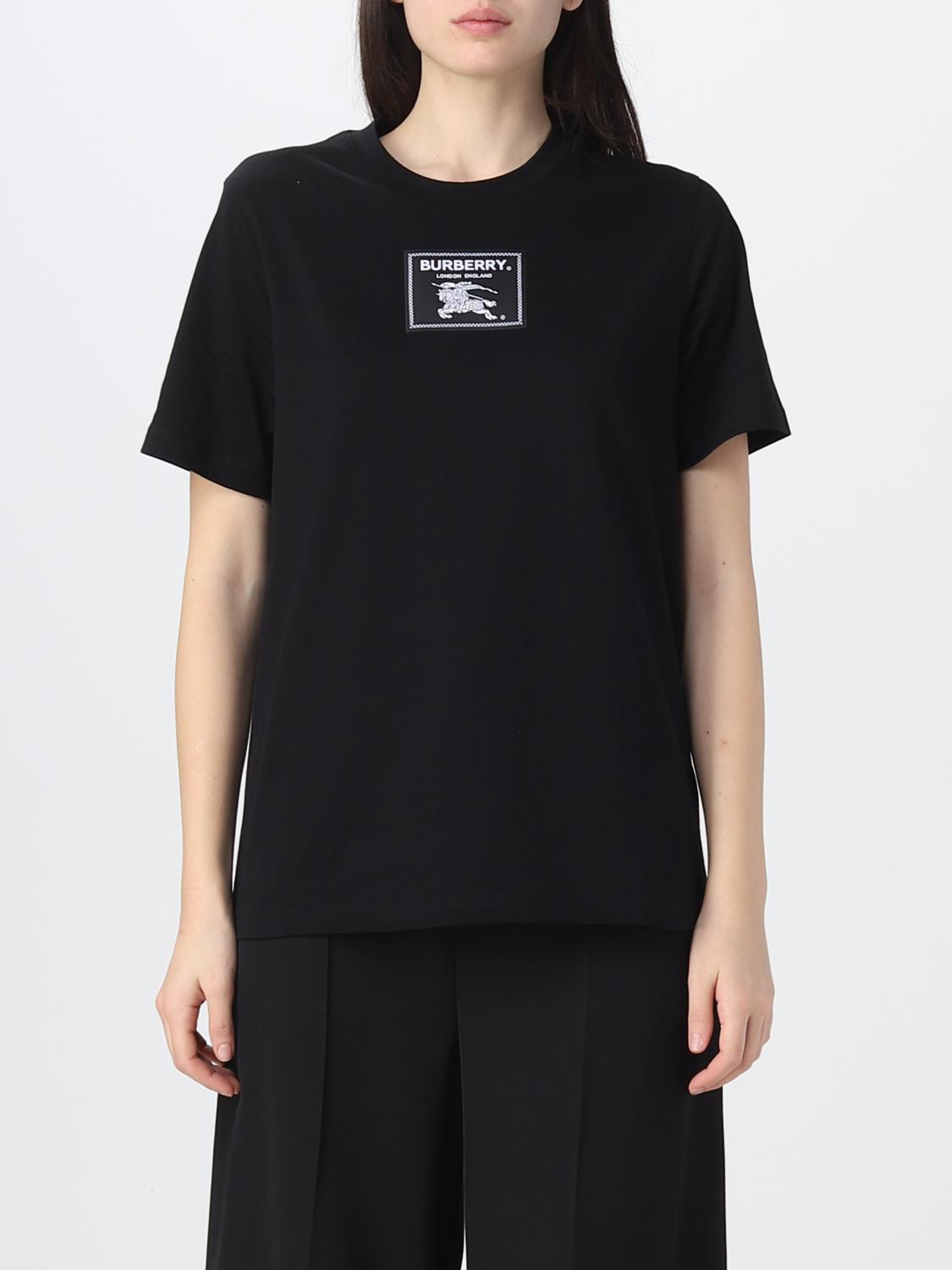 BURBERRY: cotton T-shirt - Black | Burberry t-shirt 8063477