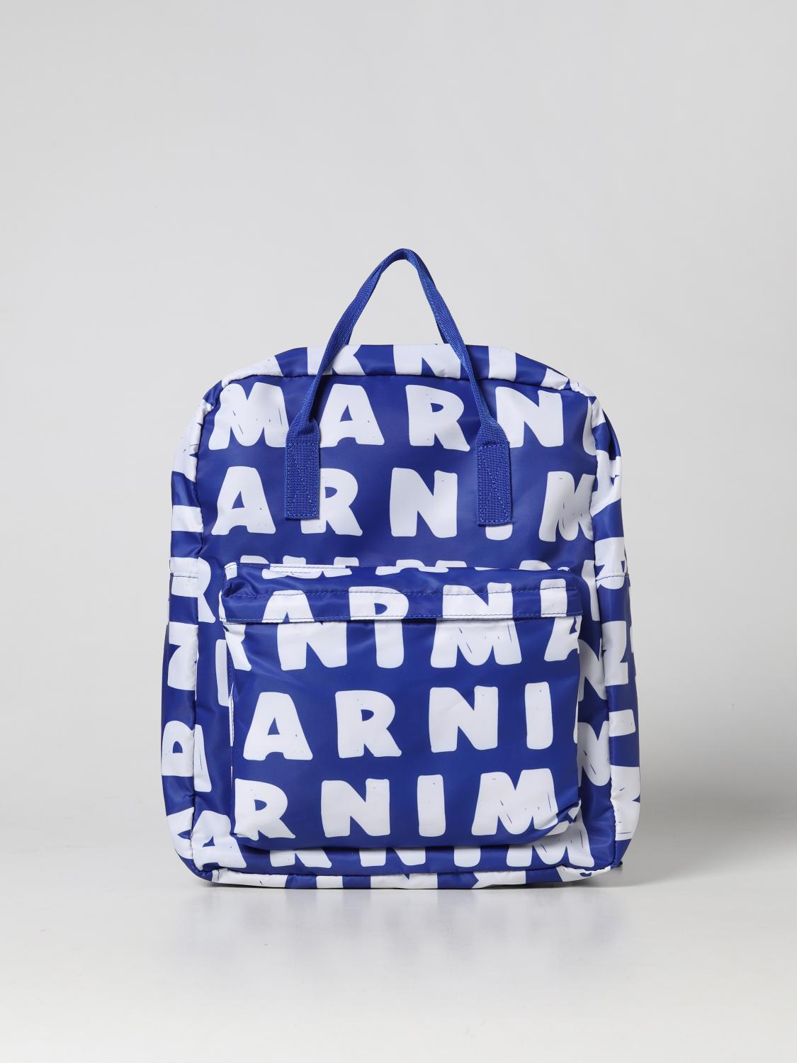 MARNI ZAINO: Zaino Marni in nylon con logo all over, Fantasia - Img 1