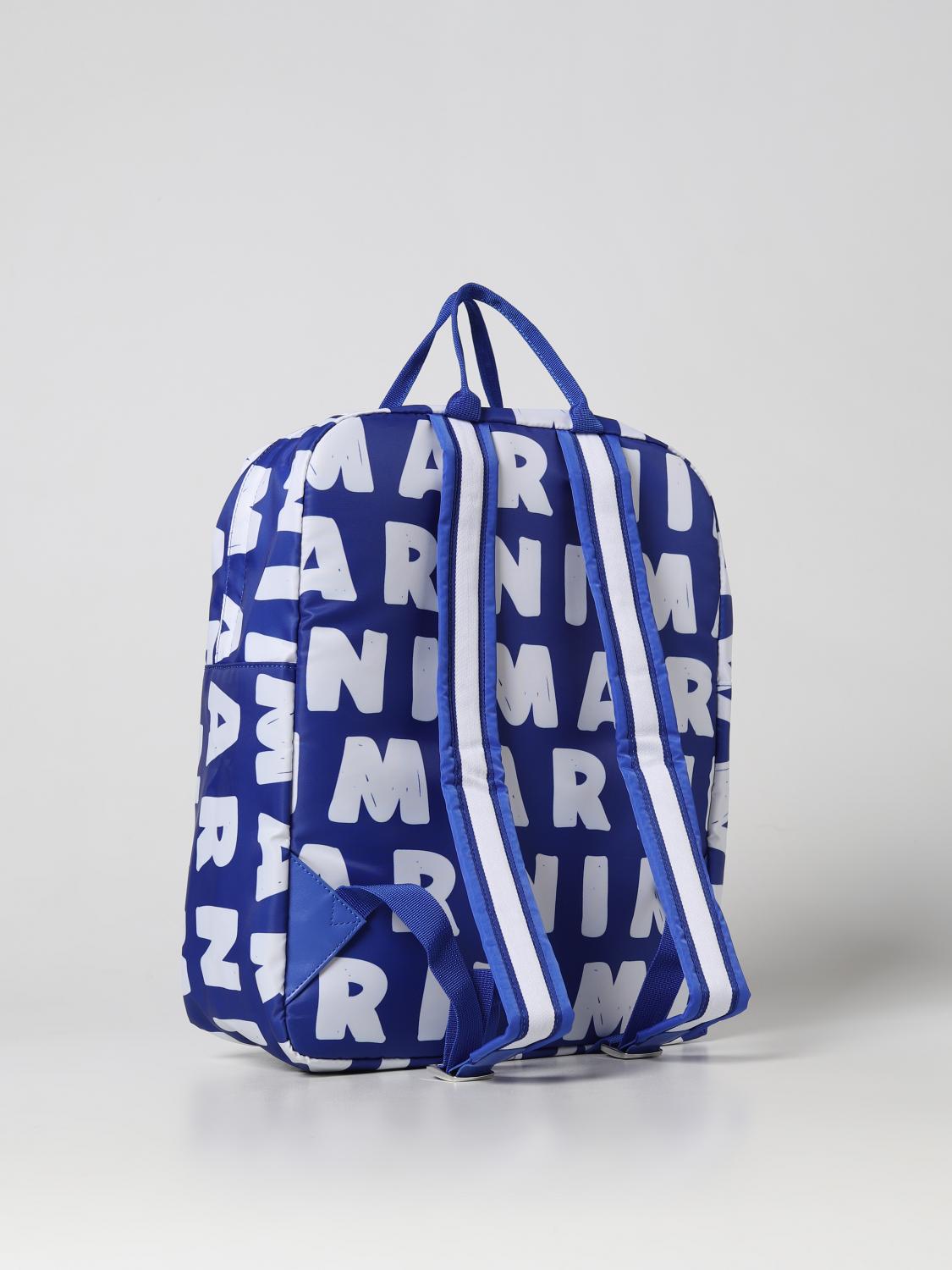 MARNI ZAINO: Zaino Marni in nylon con logo all over, Fantasia - Img 2