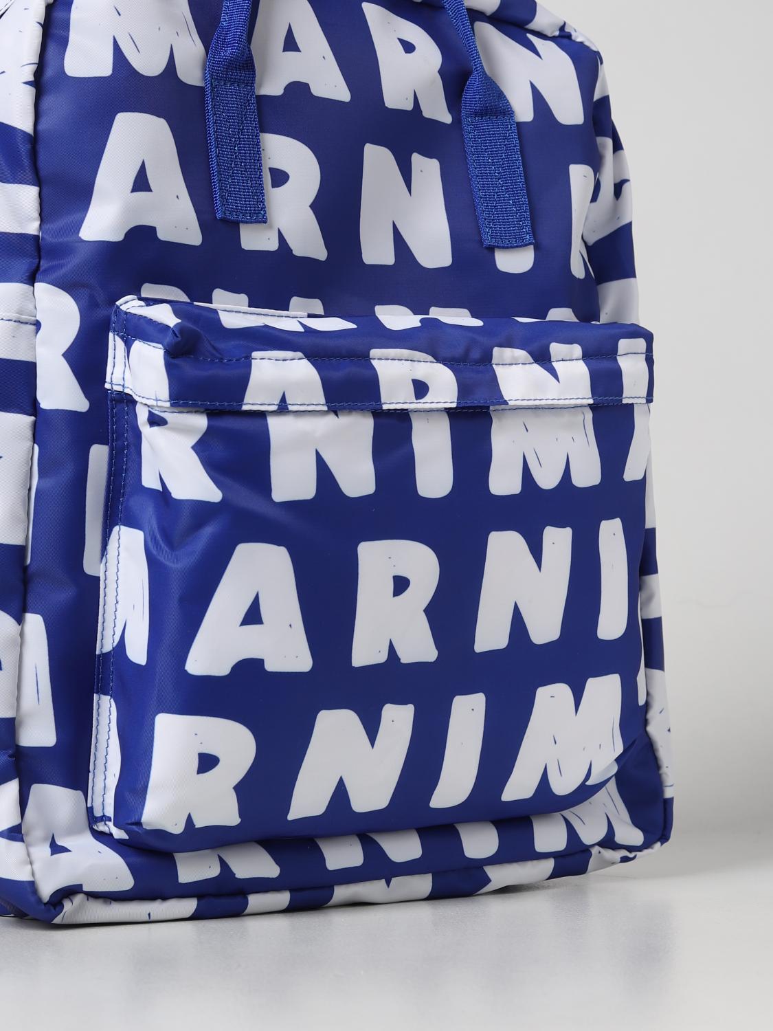 MARNI ZAINO: Zaino Marni in nylon con logo all over, Fantasia - Img 3