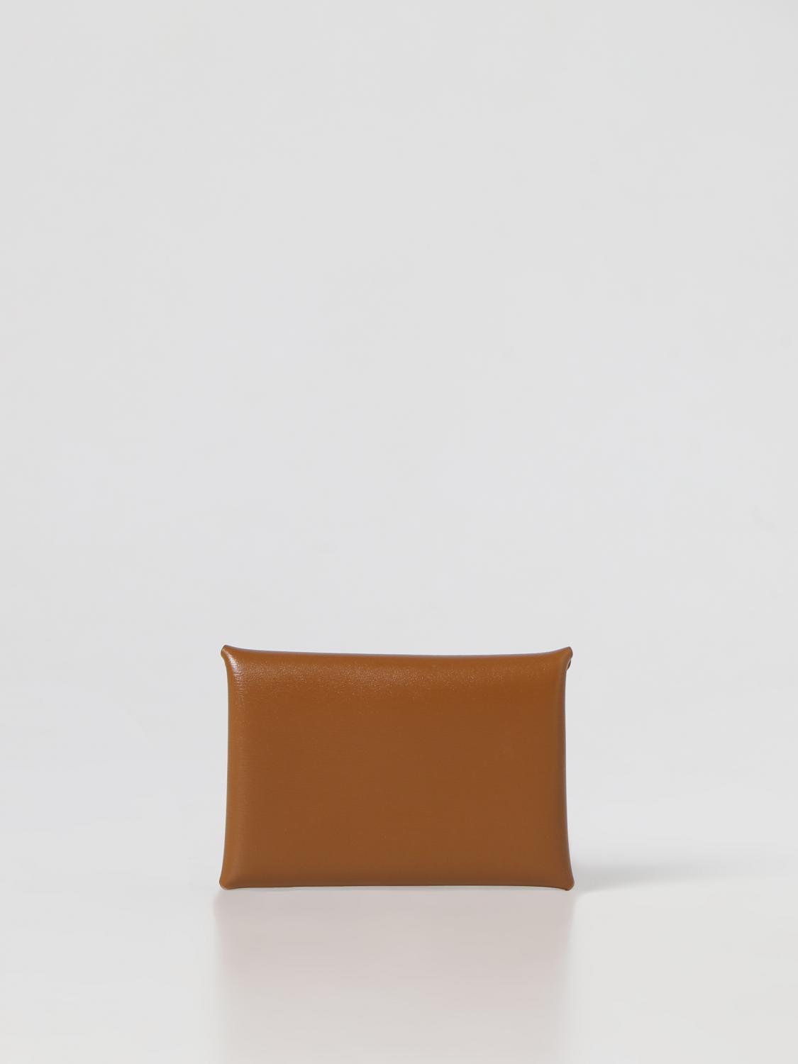 JIL SANDER PORTAFOGLIO: Portacarte di credito Jil Sander in nappa, Marrone - Img 3