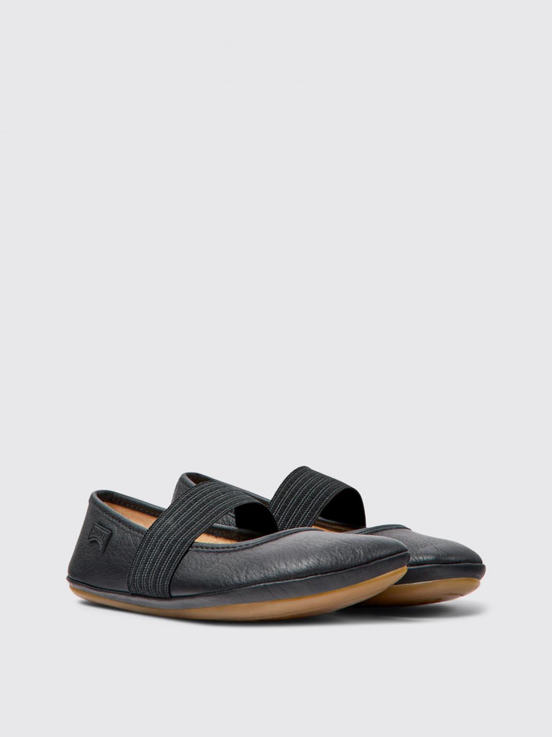 CAMPER SHOES: Camper Right flat ballets flat in leather, Black - Img 2