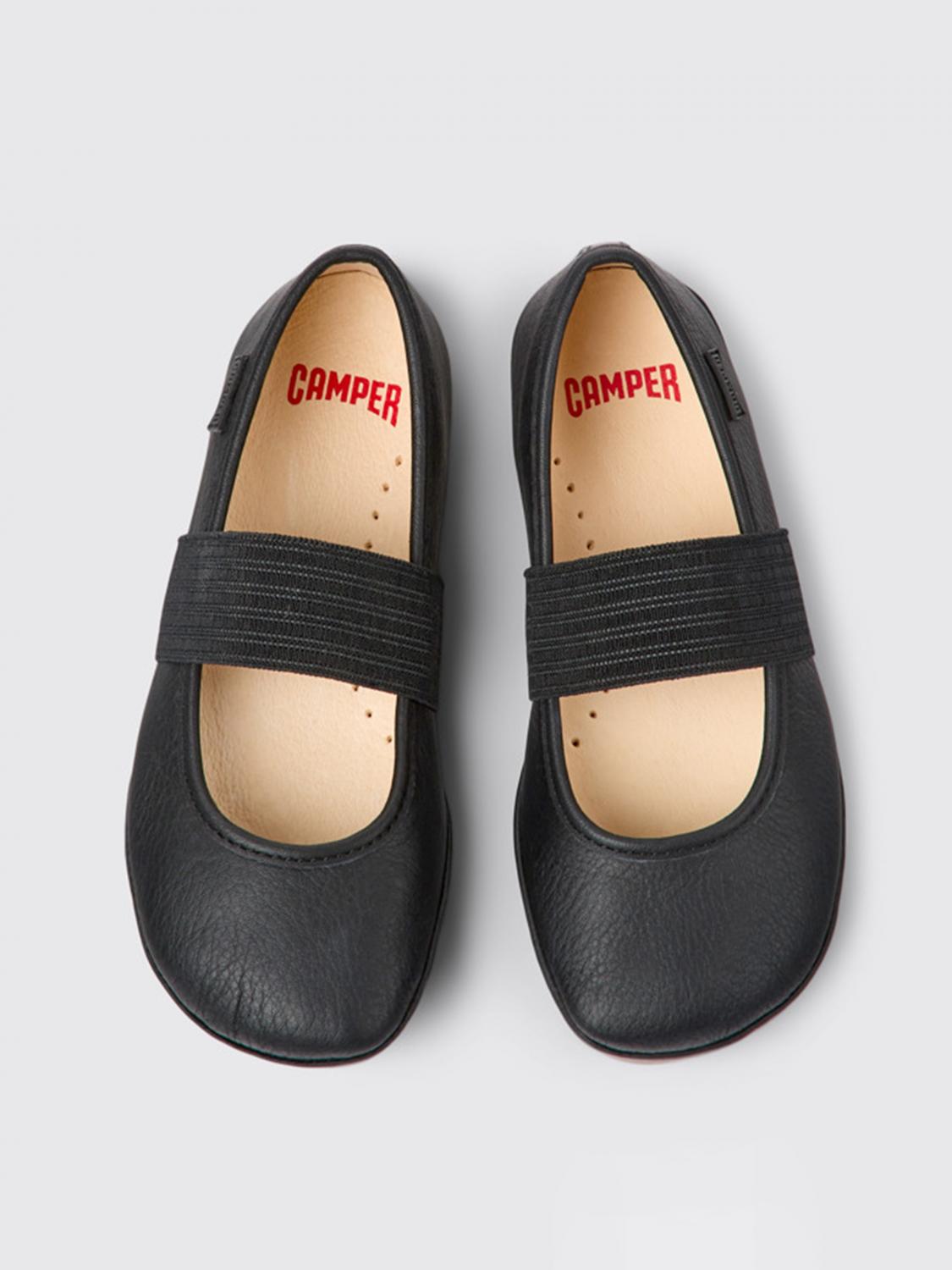 CAMPER SHOES: Camper Right flat ballets flat in leather, Black - Img 4