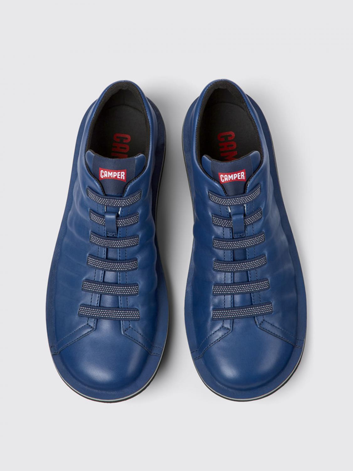 CAMPER SCARPE STRINGATE: Stringata Beetle Camper in pelle, Blue - Img 3