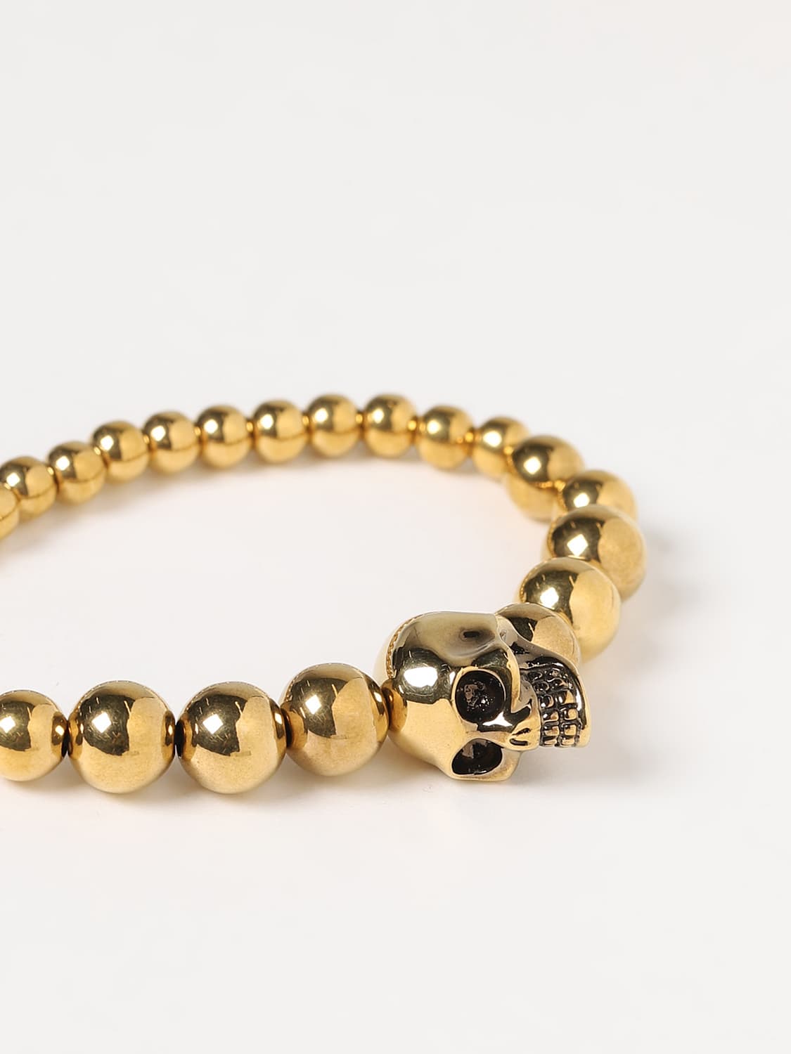 MCQUEEN GIOIELLO: Bracciale Skull McQueen in metallo, Oro - Img 2