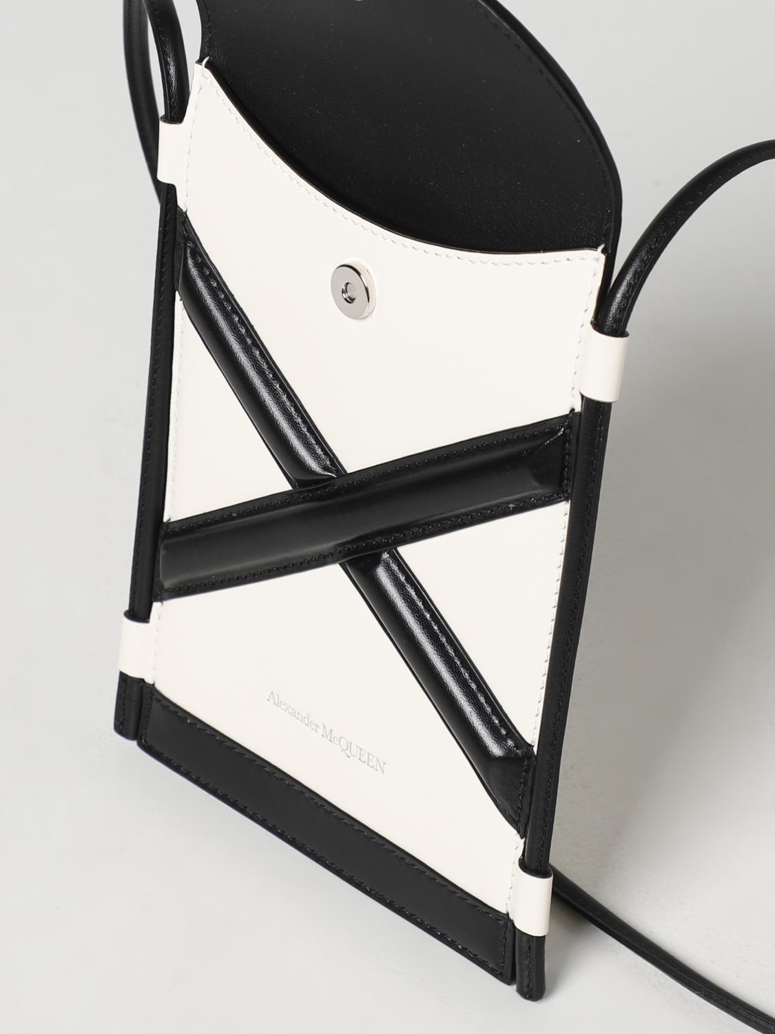 MCQUEEN BORSA MINI: Borsa The Curve Micro McQueen in pelle, Avorio - Img 4