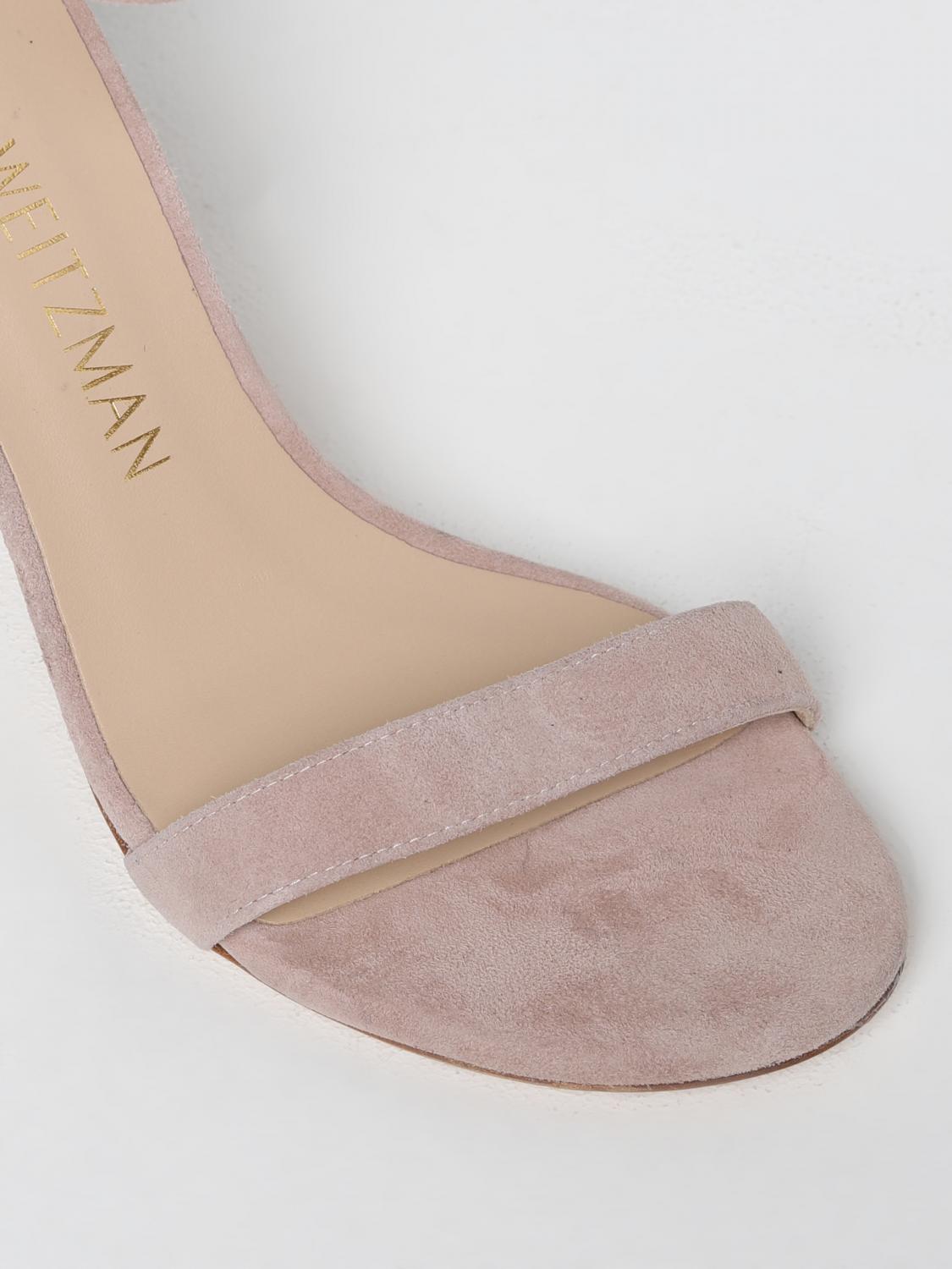 STUART WEITZMAN SANDALI CON TACCO: Sandalo Nearlynude Stuart Weitzman in suede, Beige - Img 4