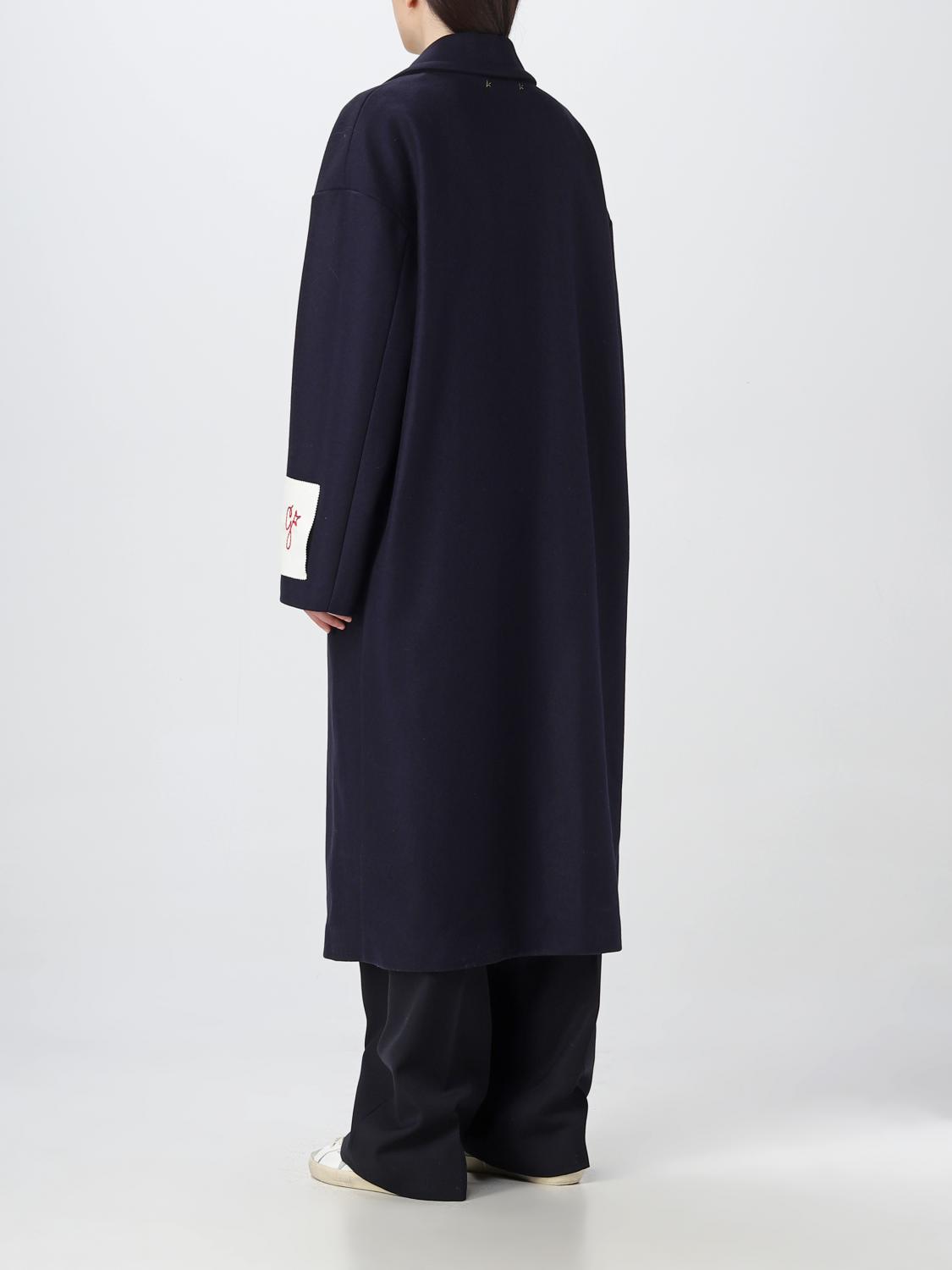 GOLDEN GOOSE: coat in wool blend - Blue | Golden Goose coat