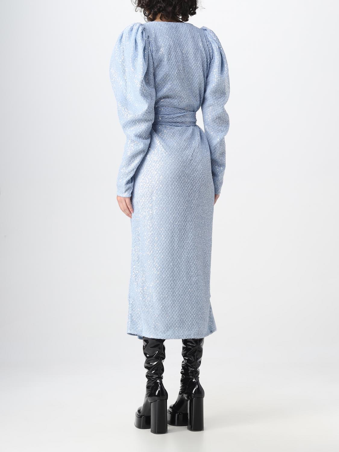 rotate blue dress Rotate Faux-Leather One-Shoulder Mini Dress - Blue