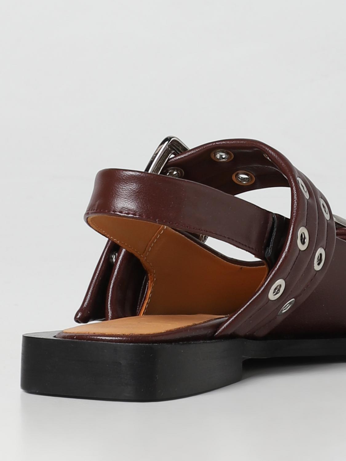 GANNI BALLET FLAT: Ganni ballet flat in synthetic leather, Burgundy - Img 3