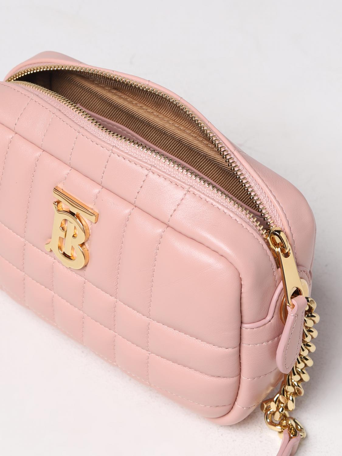 BURBERRY BORSA MINI: Borsa Burberry in pelle trapuntata, Rosa - Img 5