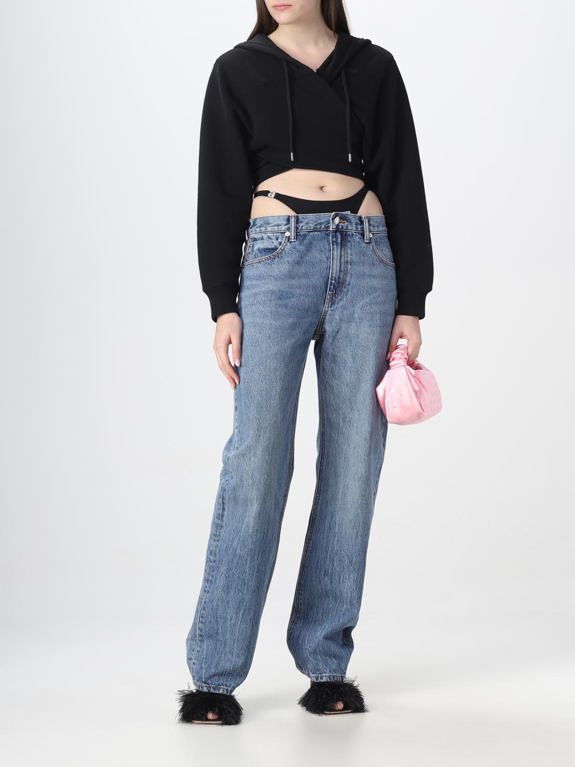 ALEXANDER WANG BORSA MINI: Borsa Scrunchie Mini Alexander Wang in satin e strass, Rosa - Img 2