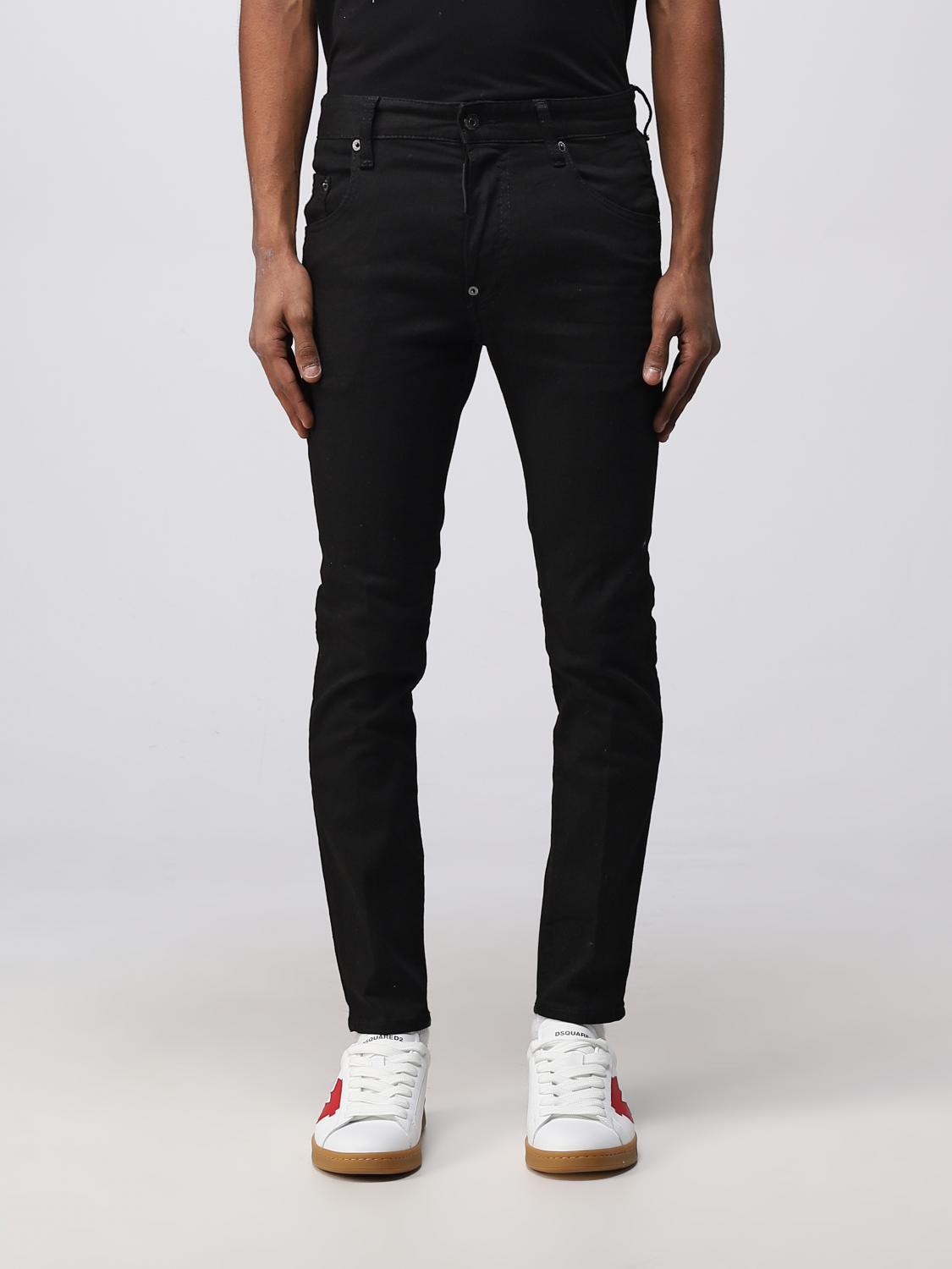 DSQUARED2 PANTS: Dsquared2 jeans in cotton, Black - Img 1