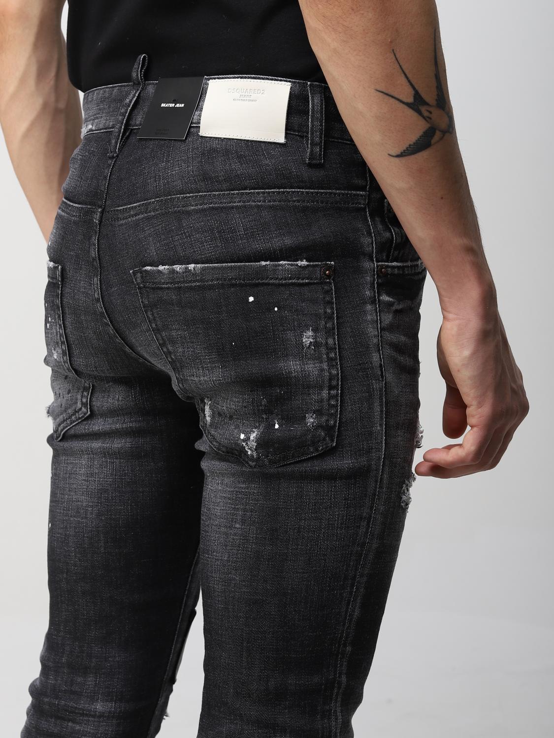 DSQUARED2 JEANS: Jeans Dsquared2 in denim, Nero - Img 4