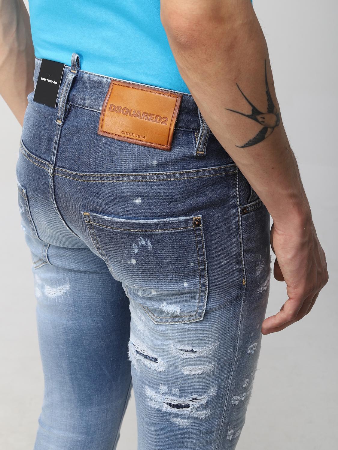 DSQUARED2 JEANS: Jeans hombre Dsquared2, Azul Marino - Img 4