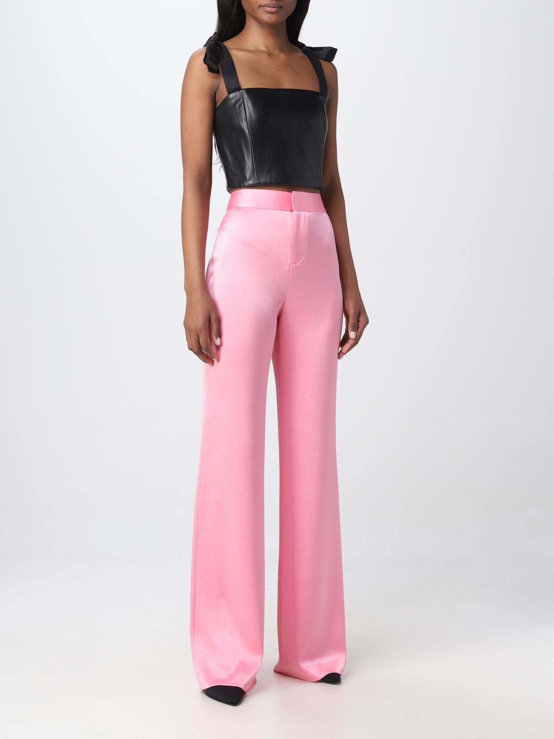 ALICE+OLIVIA TOP: Top Cassidy Alice+Olivia in pelle vegana, Nero - Img 2
