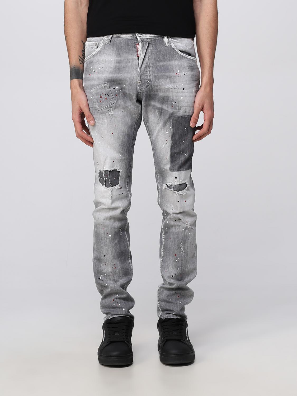 Dsq Jean Dsquared Gris Homme Mens Jeans Jeans Slim Gris Homme 32