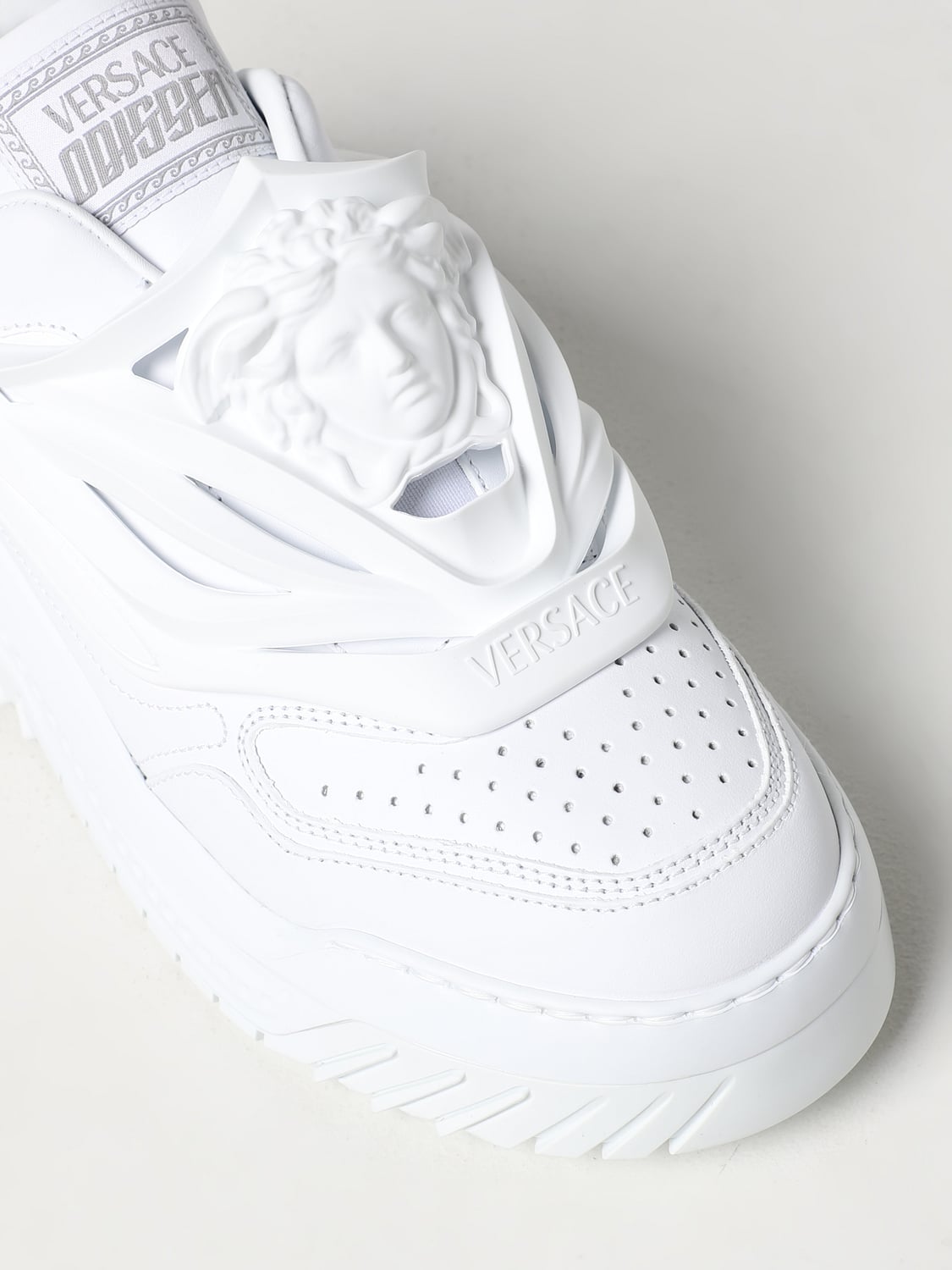 Versace Odyssey sneakers in nappa leather - White | 10045241A03180