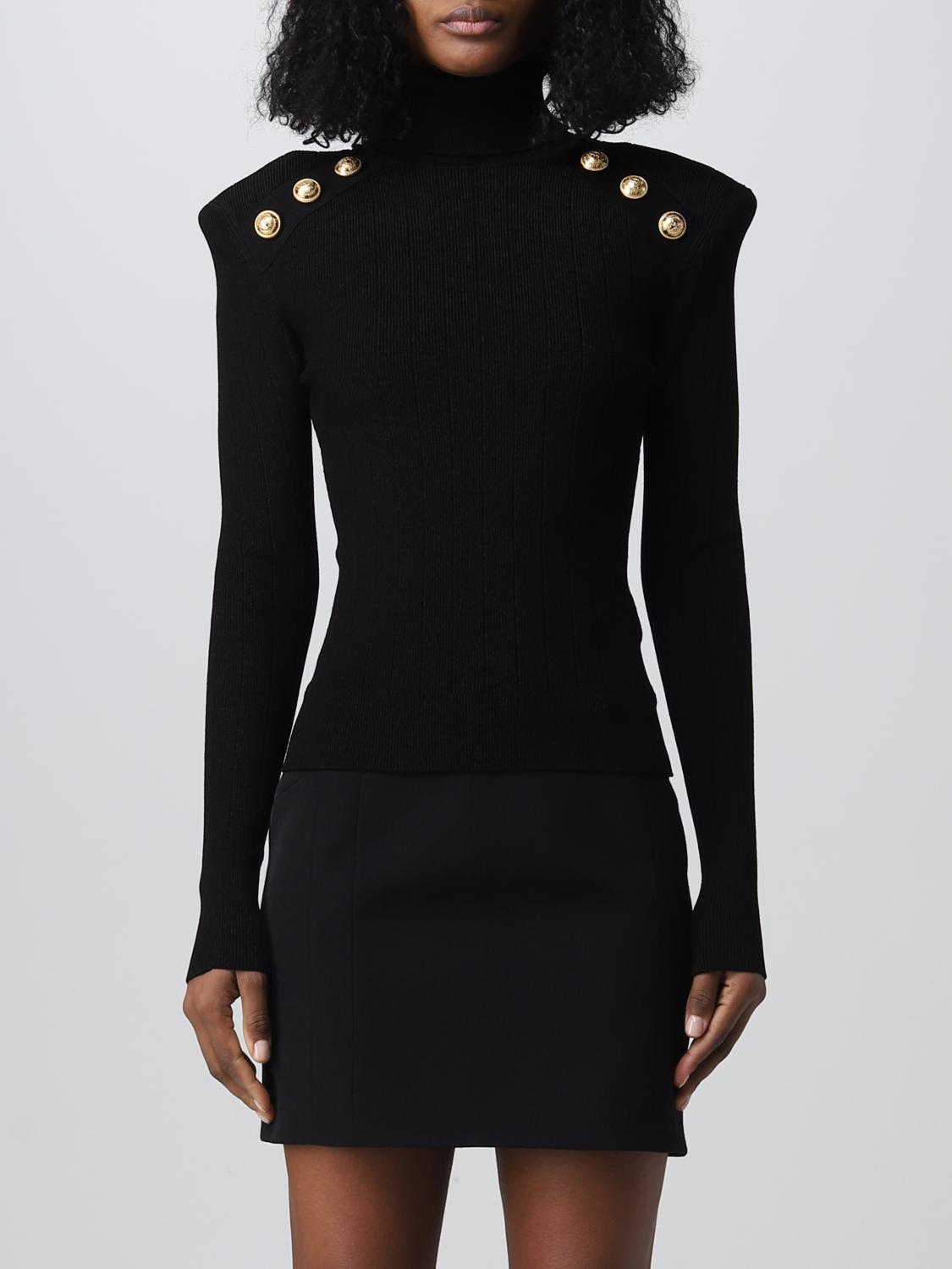 BALMAIN PULLOVER: Pullover damen Balmain, Schwarz - Img 1