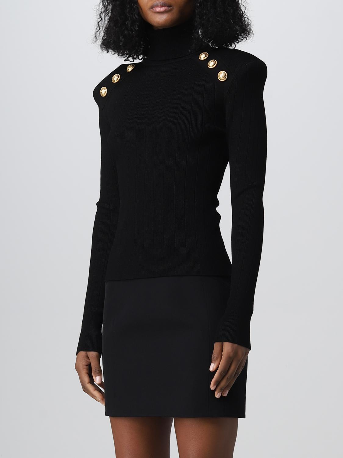 BALMAIN PULLOVER: Pullover damen Balmain, Schwarz - Img 4