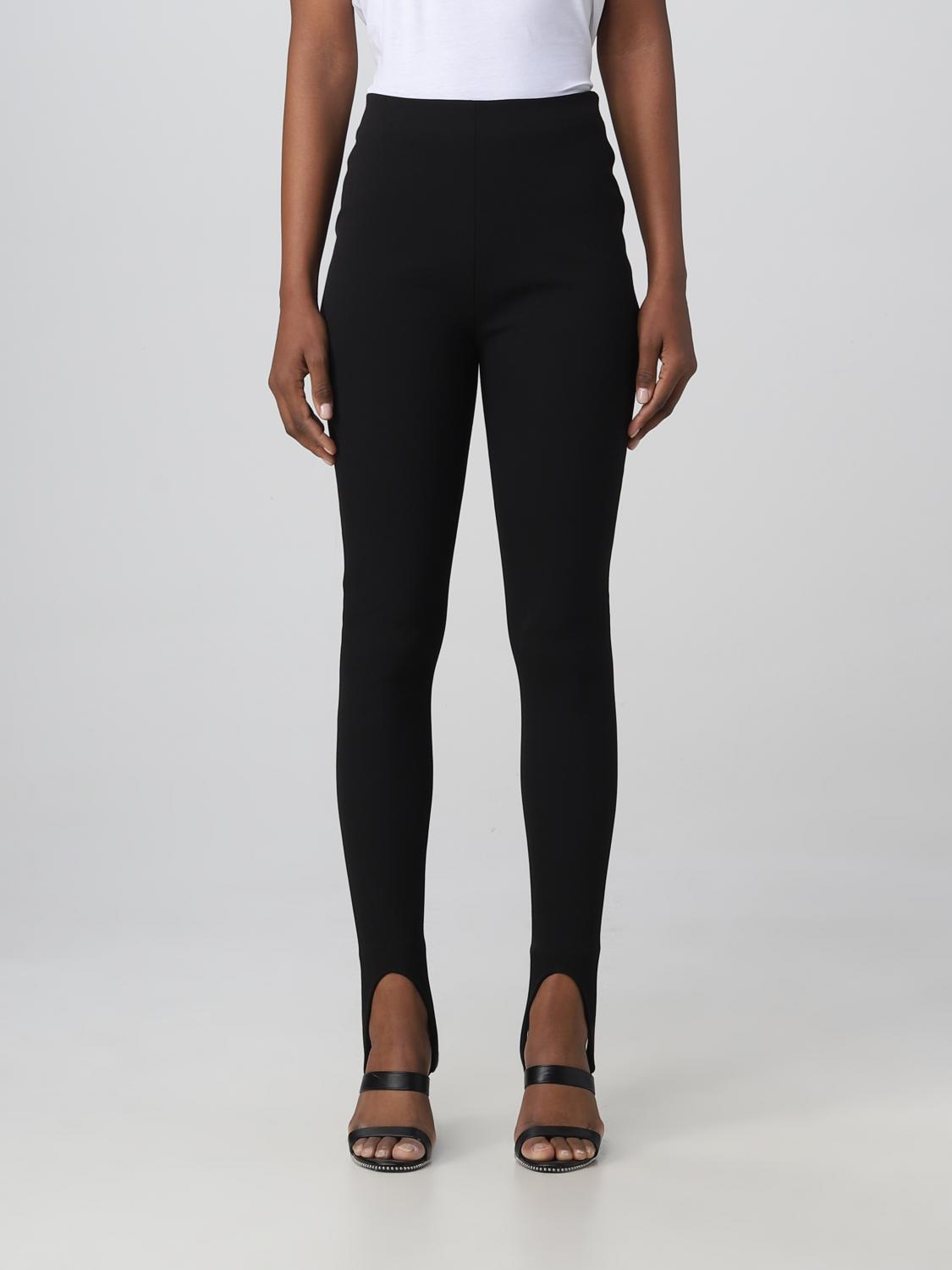 BALMAIN PANTALONI: Leggings Balmain in grain de poudre, Nero - Img 1