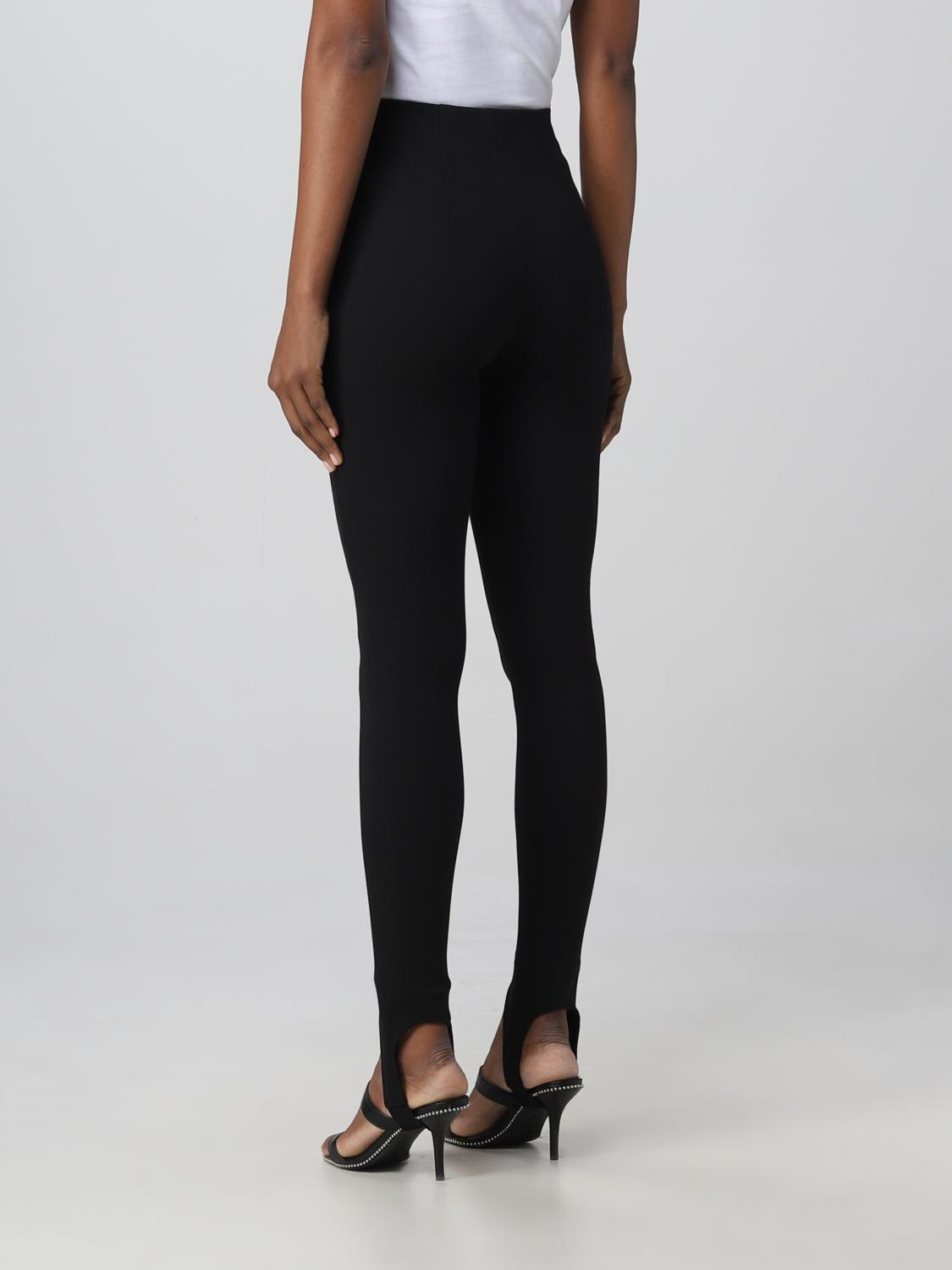 BALMAIN PANTALONI: Leggings Balmain in grain de poudre, Nero - Img 3