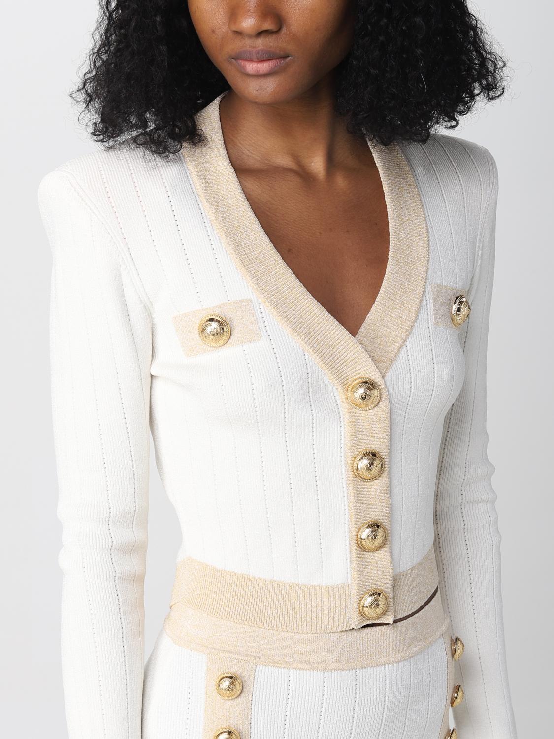 BALMAIN PULLOVER: Pullover damen Balmain, Beige - Img 5