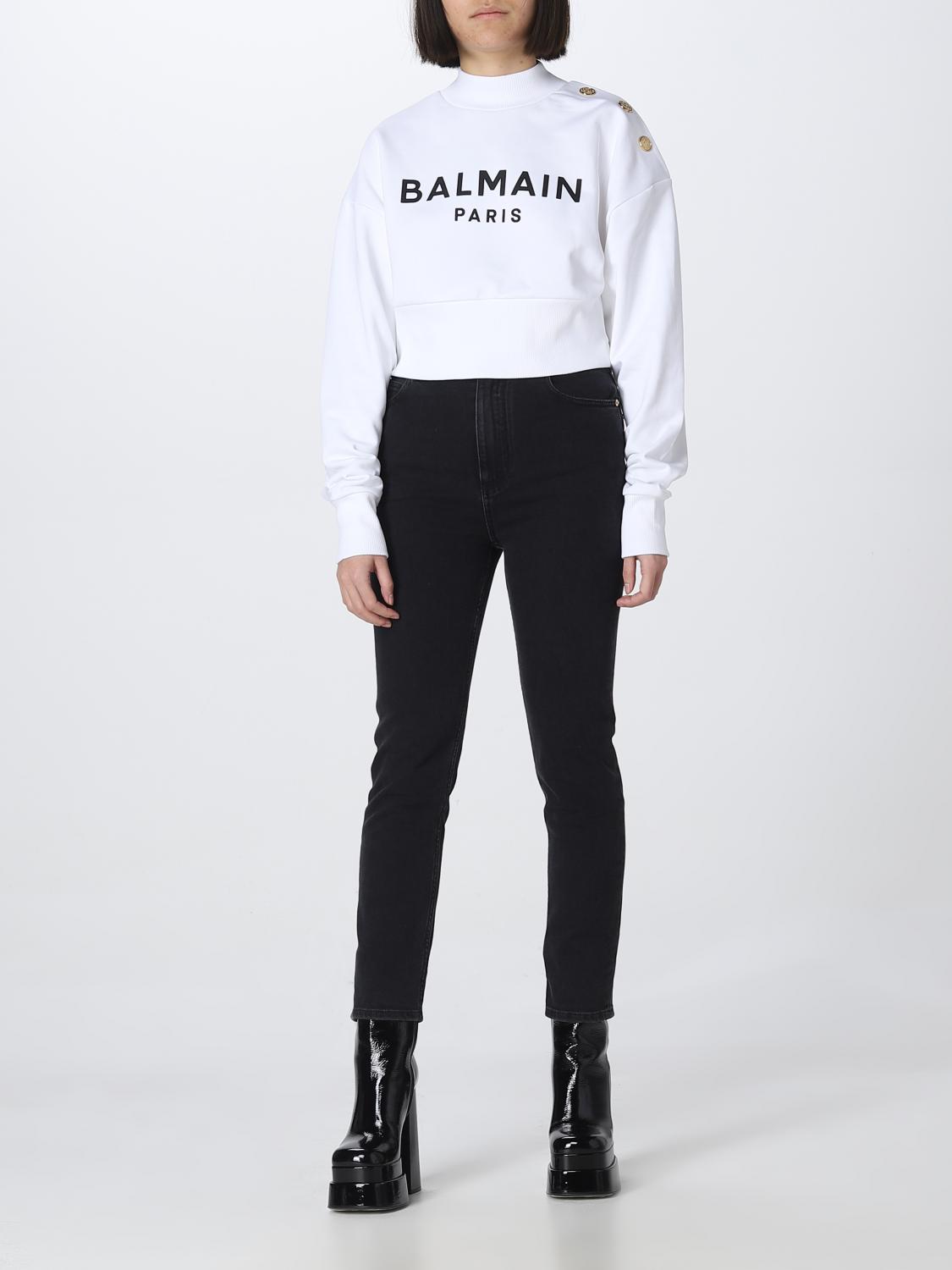 BALMAIN SUDADERA: Sudadera mujer Balmain, Blanco - Img 2