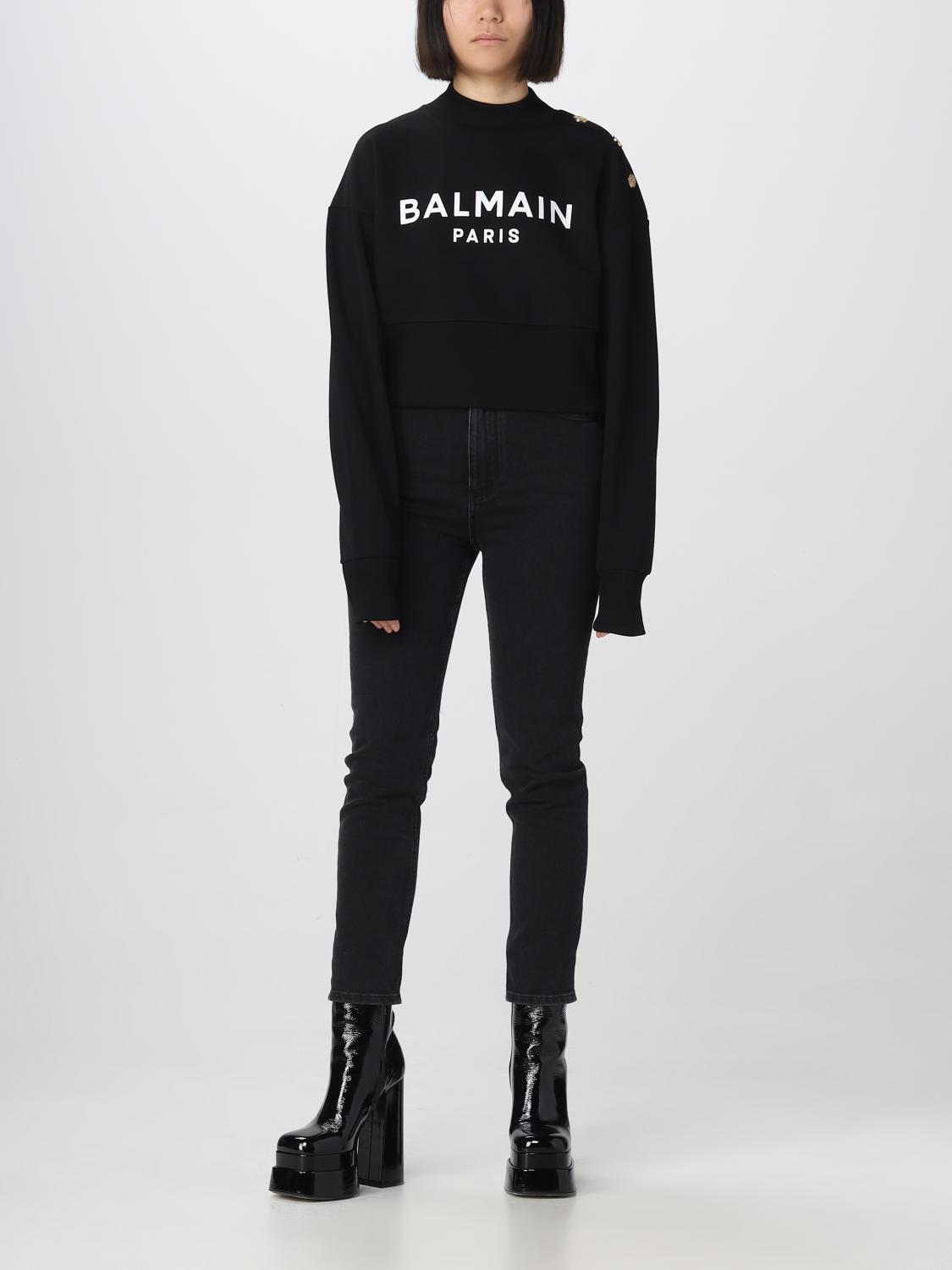 BALMAIN SUDADERA: Sudadera mujer Balmain, Negro - Img 2