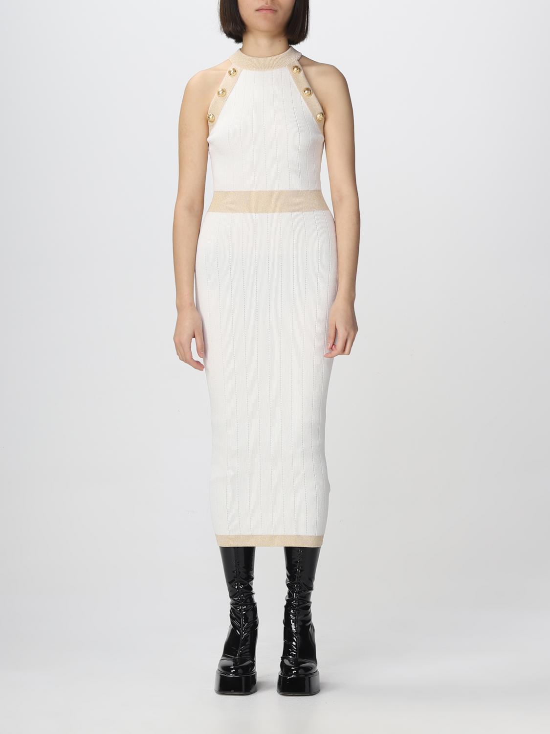 Balmain knit dress - White | AF1RI012KD74 | GIGLIO.COM Balmain knit dress - White | AF1RI012KD74 | GIGLIO.COM