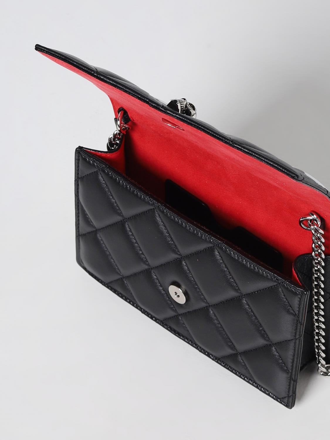 MCQUEEN BORSA MINI: Borsa Skull McQueen in pelle trapuntata, Avorio - Img 4