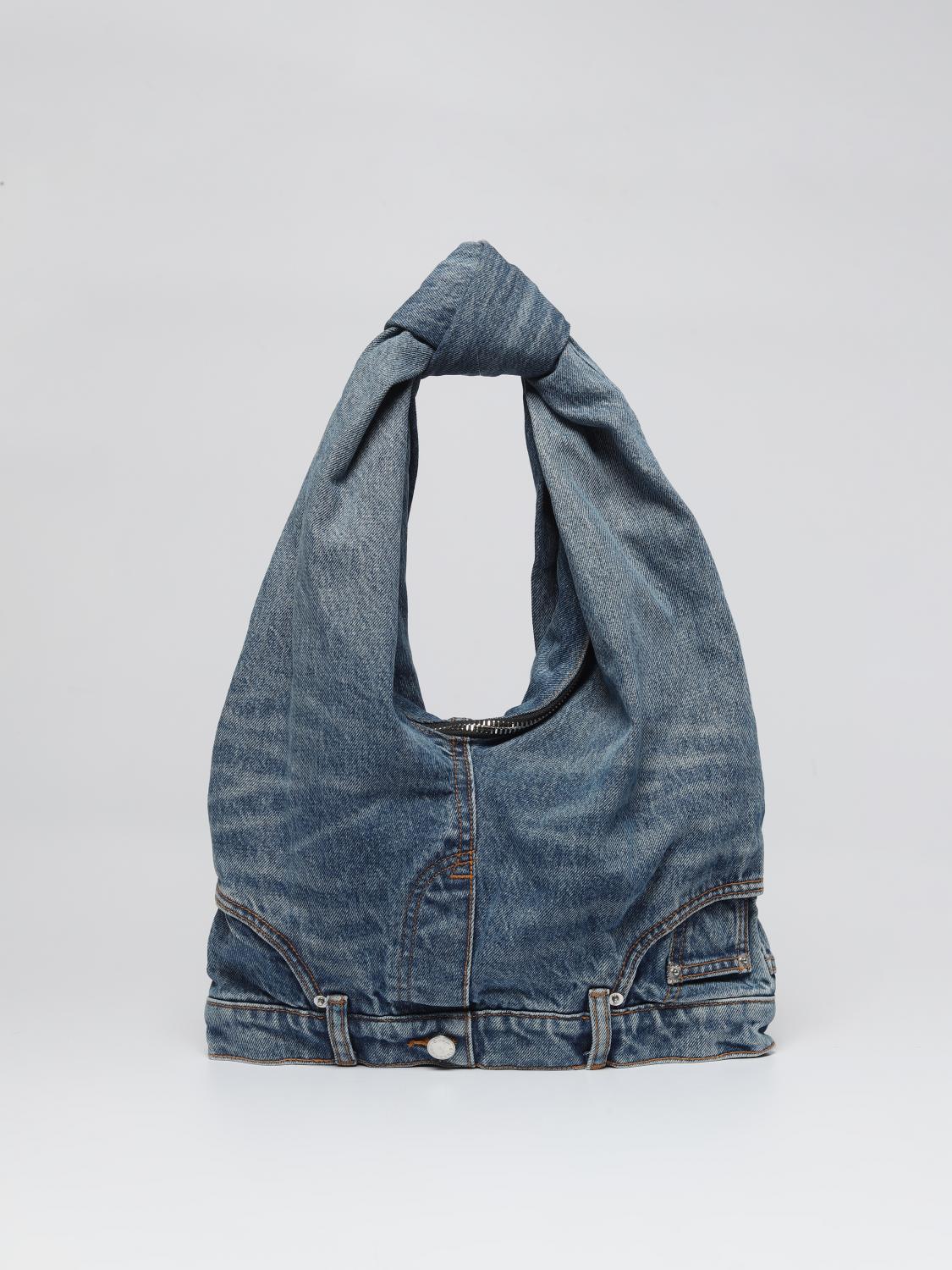 ALEXANDER WANG BORSA A MANO: Borsa 5 Pocket Mini Alexander Wang in denim, Blue - Img 1