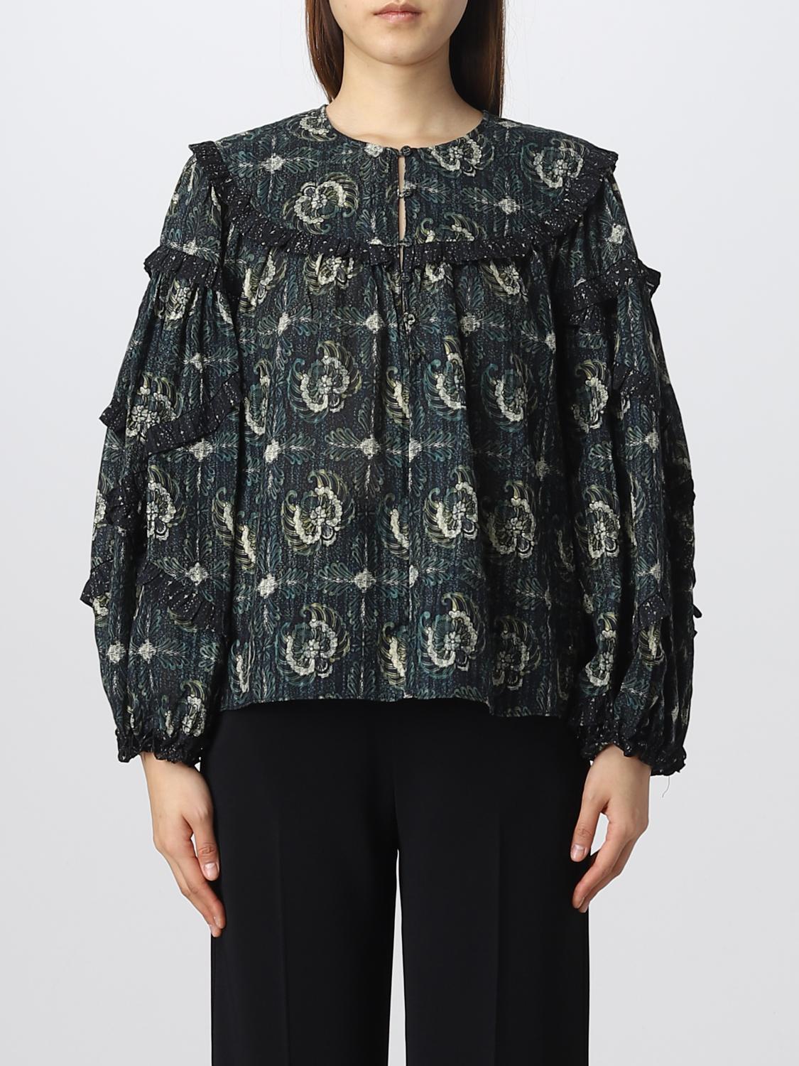 ULLA JOHNSON TOP: Blusa Ulla Johnson in misto cotone, Blue - Img 1