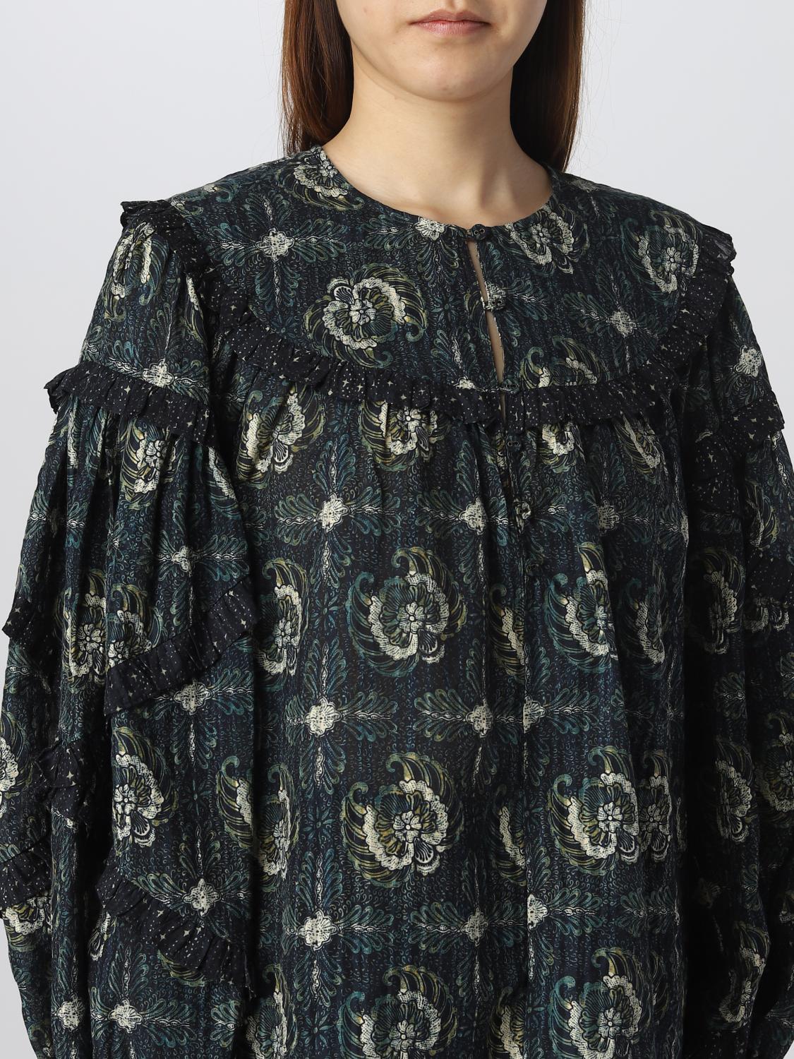 ULLA JOHNSON TOP: Blusa Ulla Johnson in misto cotone, Blue - Img 4