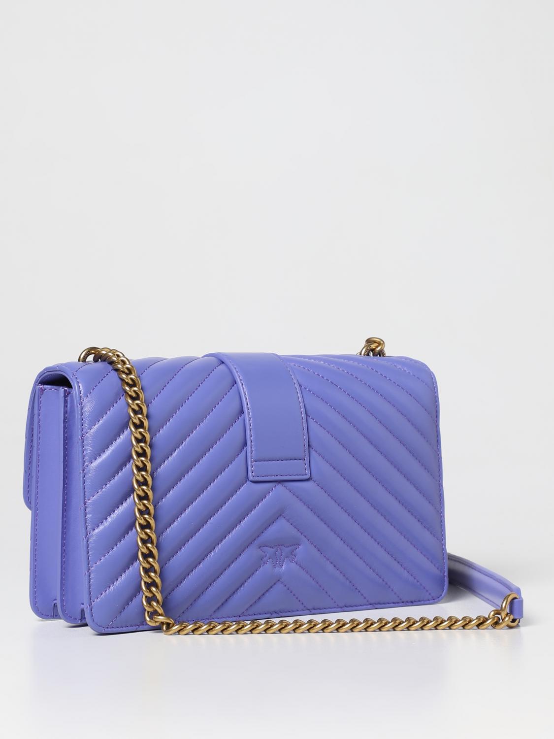 PINKO BORSA A SPALLA: Borsa Love One Pinko in nappa trapuntata, Blue - Img 2
