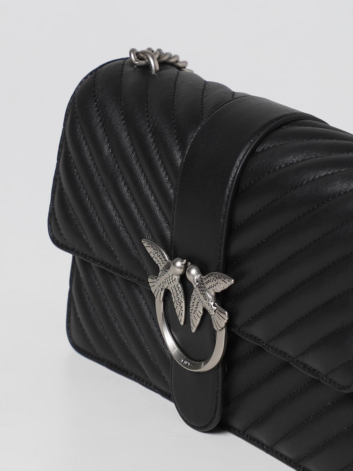 PINKO BORSA A SPALLA: Borsa Love One Pinko in nappa trapuntata, Nero 1 - Img 3