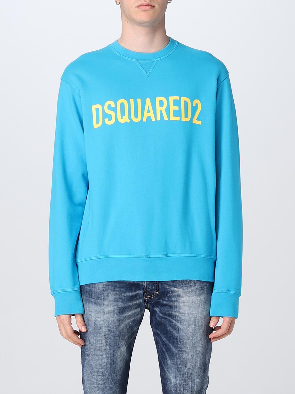 DSQUARED2: sweatshirt in cotton - Gnawed Blue | Dsquared2