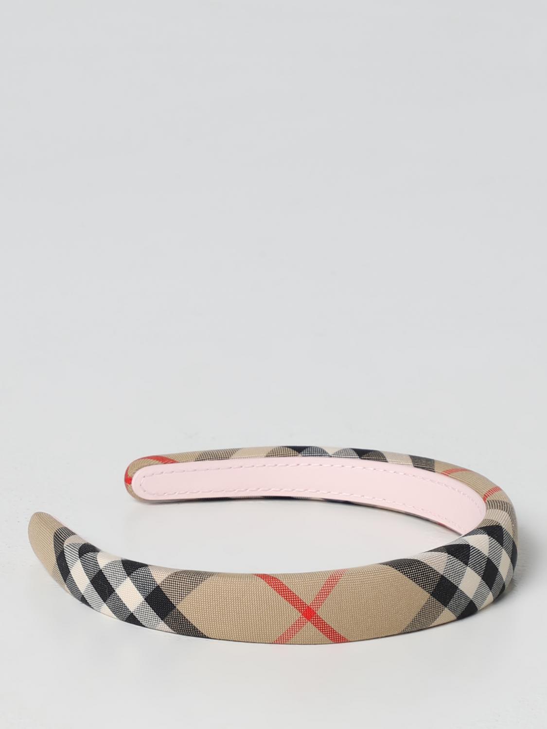 BURBERRY: headband in cotton with Vintage Check pattern - Beige BURBERRY: headband in cotton with Vintage Check pattern - Beige