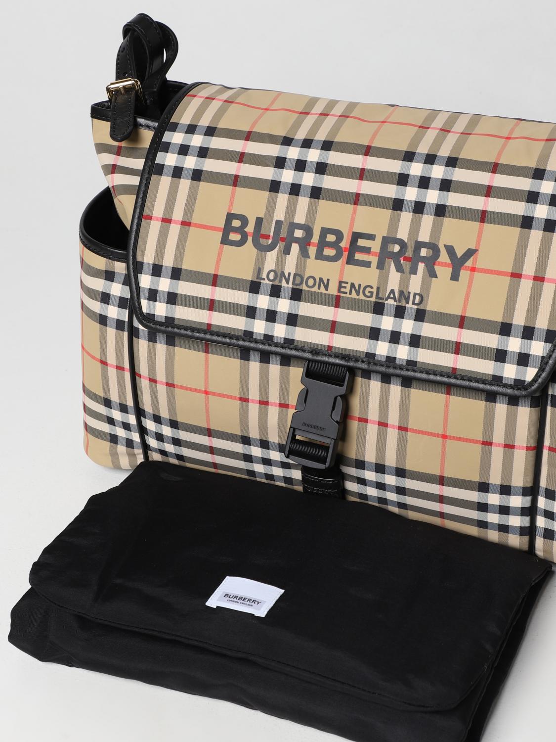 Burberry diaper bag in nylon with all-over Vintage Check motif